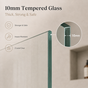 30-32 x 72 in Frameless Fixed Shower Panel - 30 x 72 in / Brushed Chrome view 2