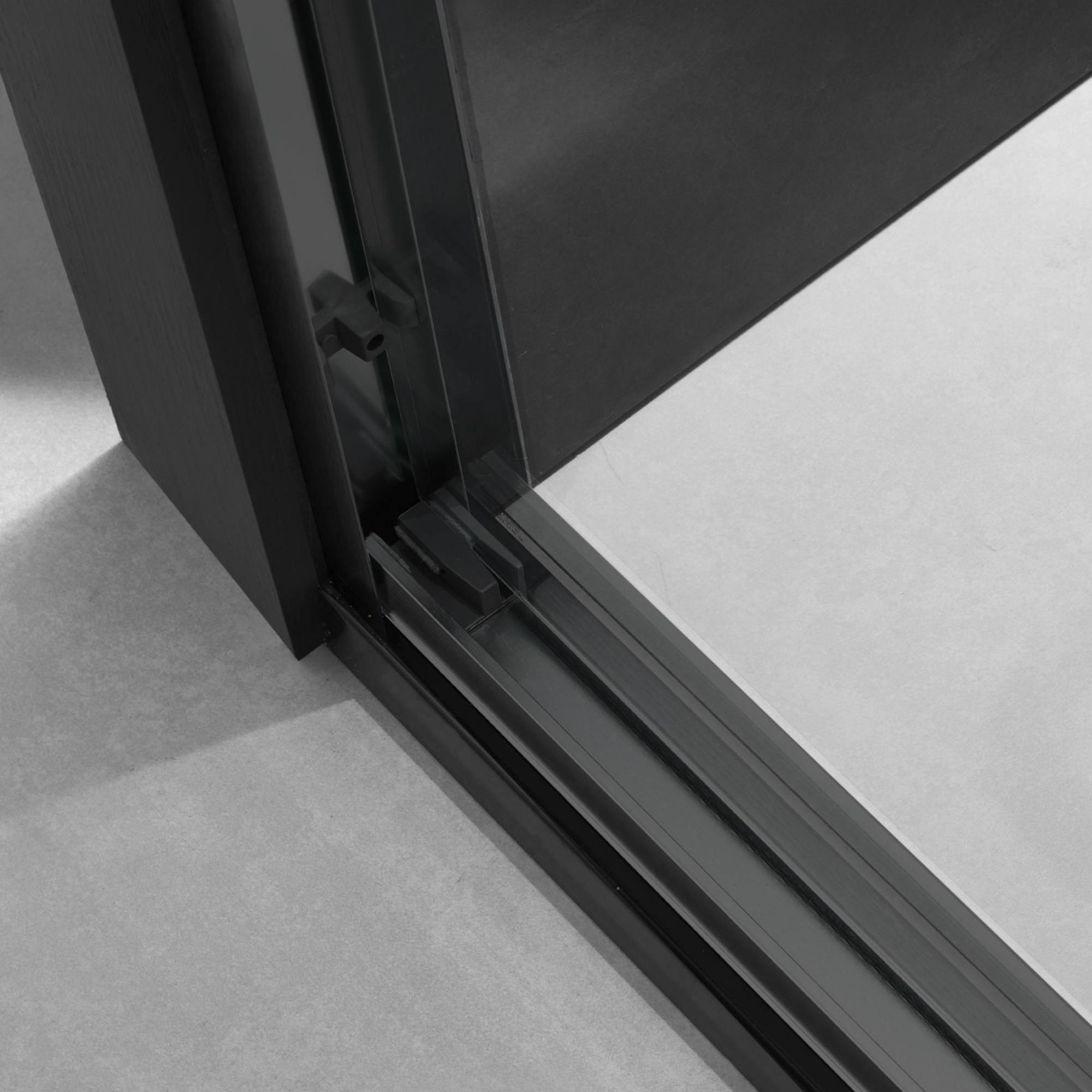 60 x 74 in Frameless Sliding Shower Door - 60 x 74 in / Matte Black view 3