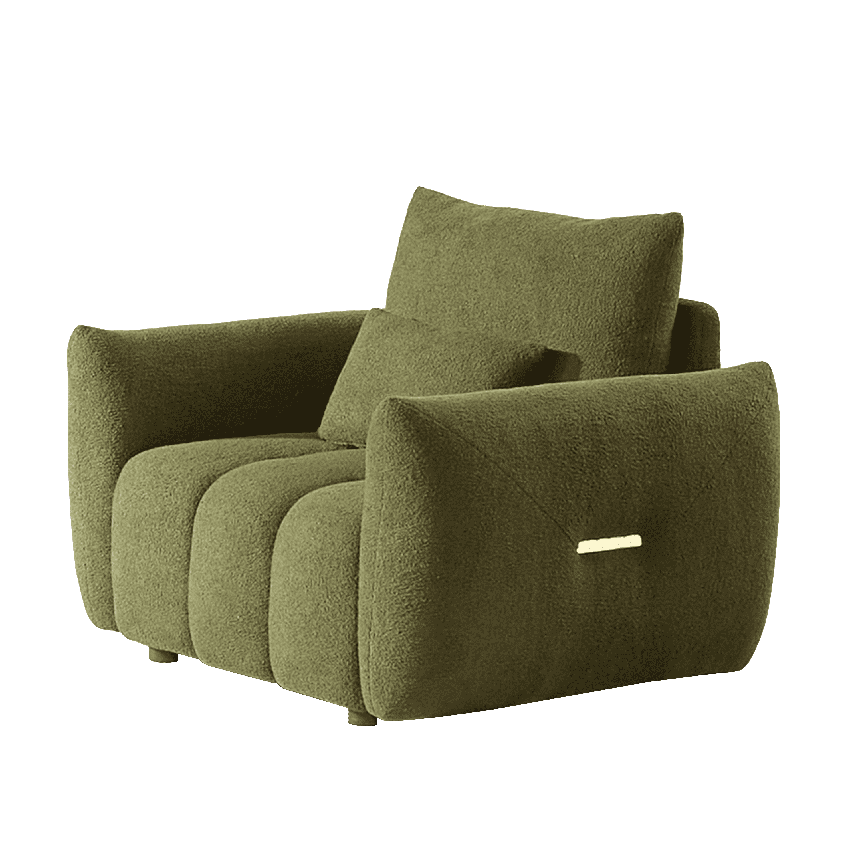 39.7'' Teddy Fabric Sofa, Modern Lounge Chair for Apartment, Office, Living Room and Bedroom