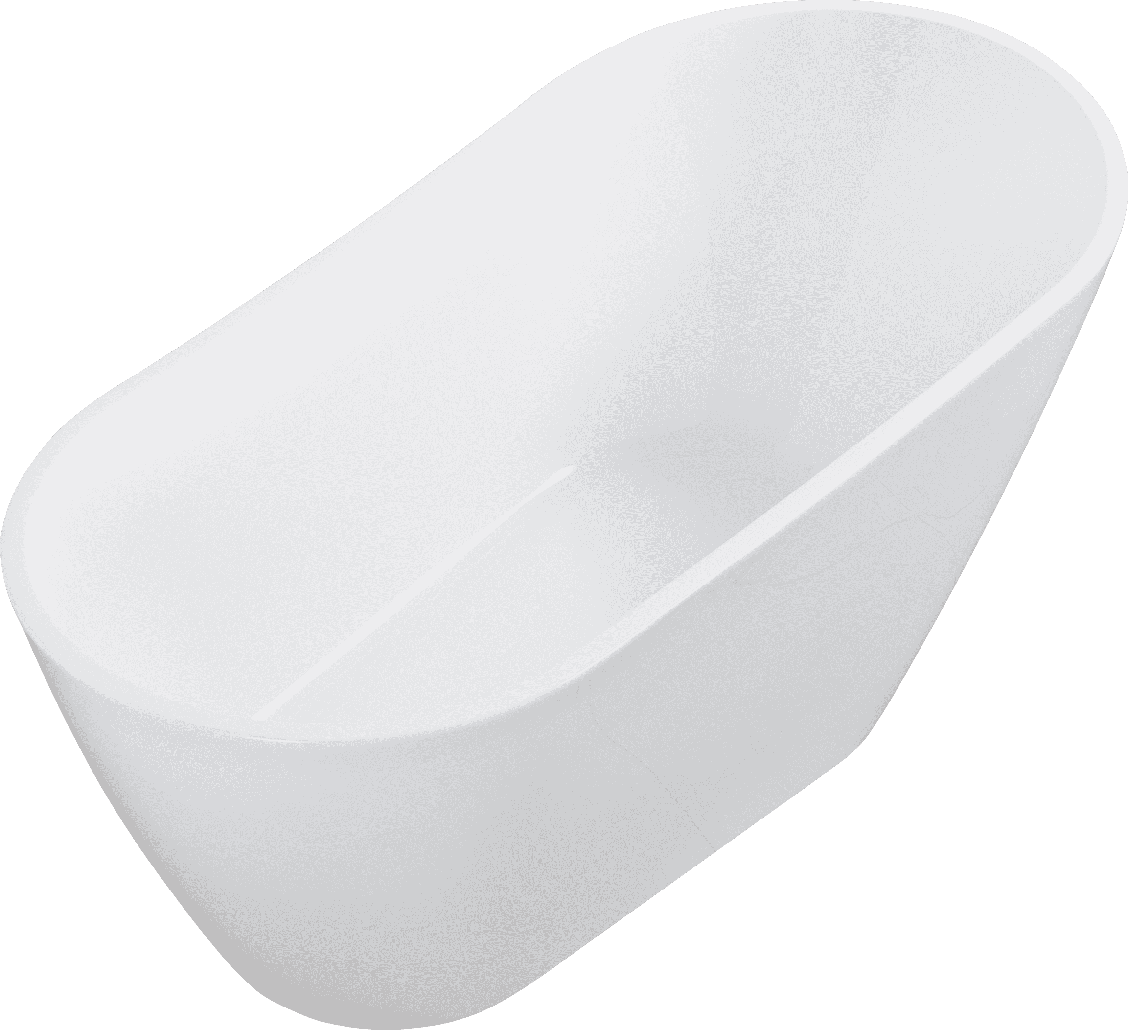 63" Acrylic Freestanding Bathtub, Contemporary Soaking Tub with Chrome Overflow and Drain, High-Gloss White Finish, cUPC Certified, 22A04-63