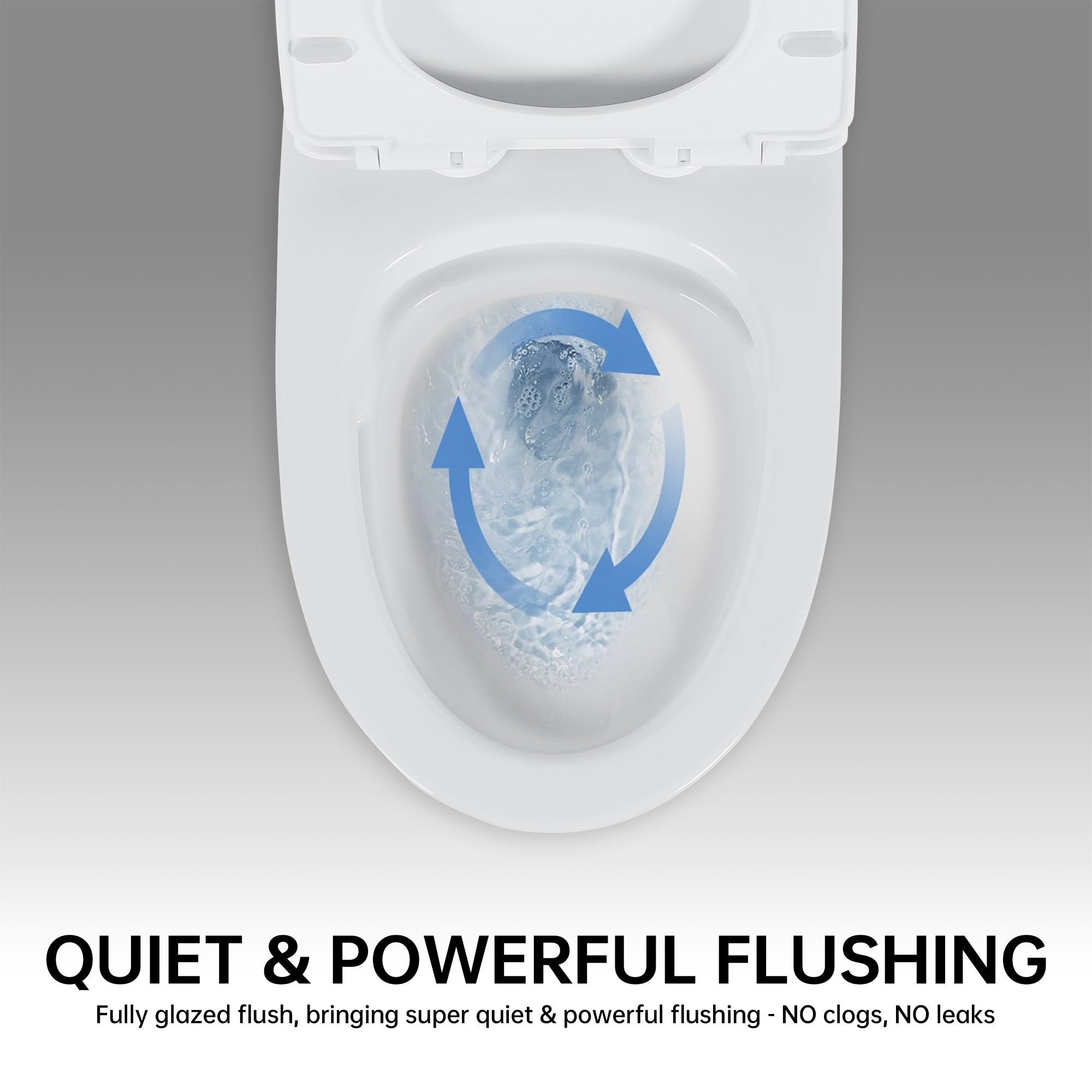 1.1/1.6 GPF Elongated Comfort Height Floor Mounted One-Piece Toilet, CUPC Certified, WaterSense Cetified, Ceramic, White Color, Soft Close Seat T039WT
