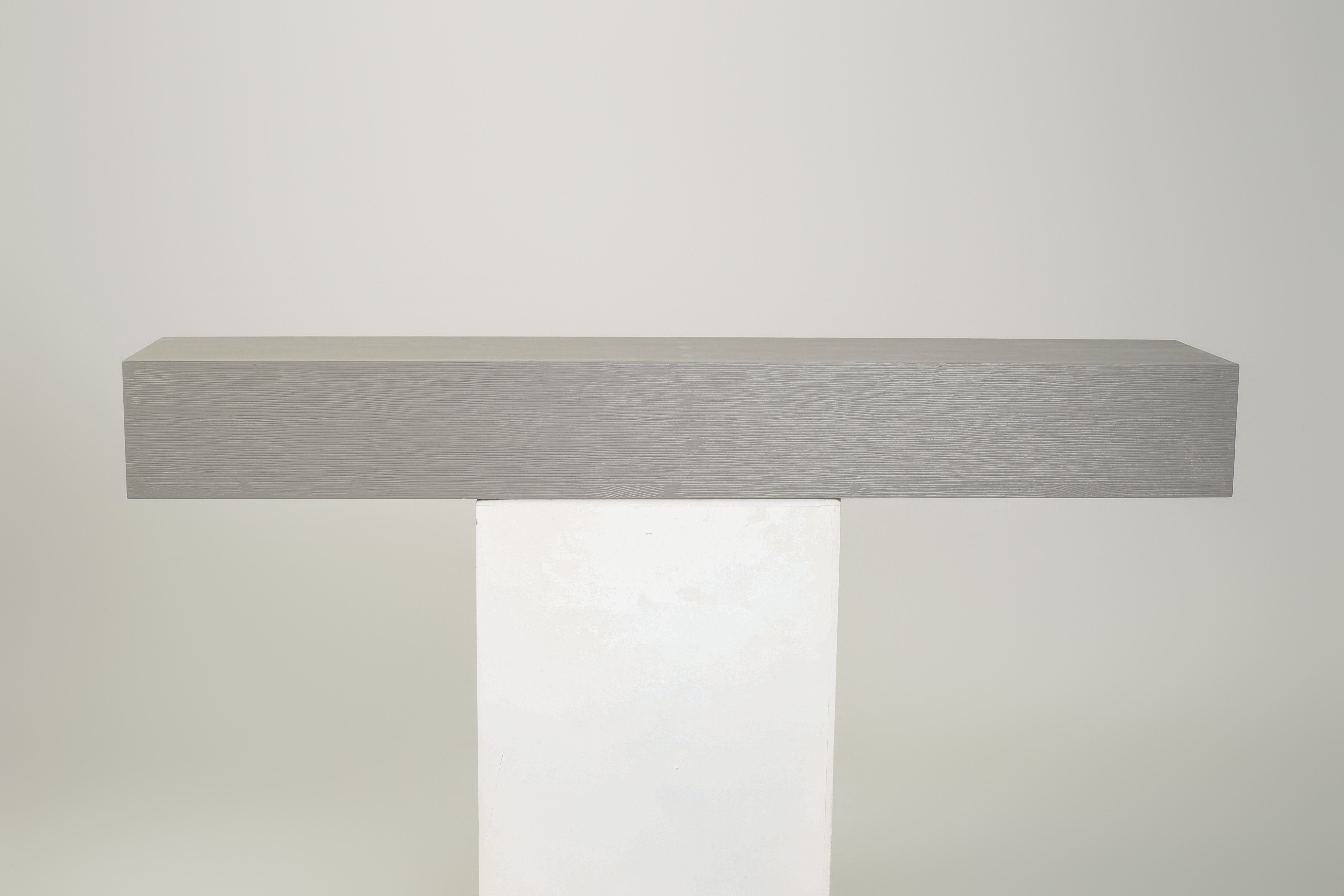 Rustic wood floating shelf, wall-mount installation view