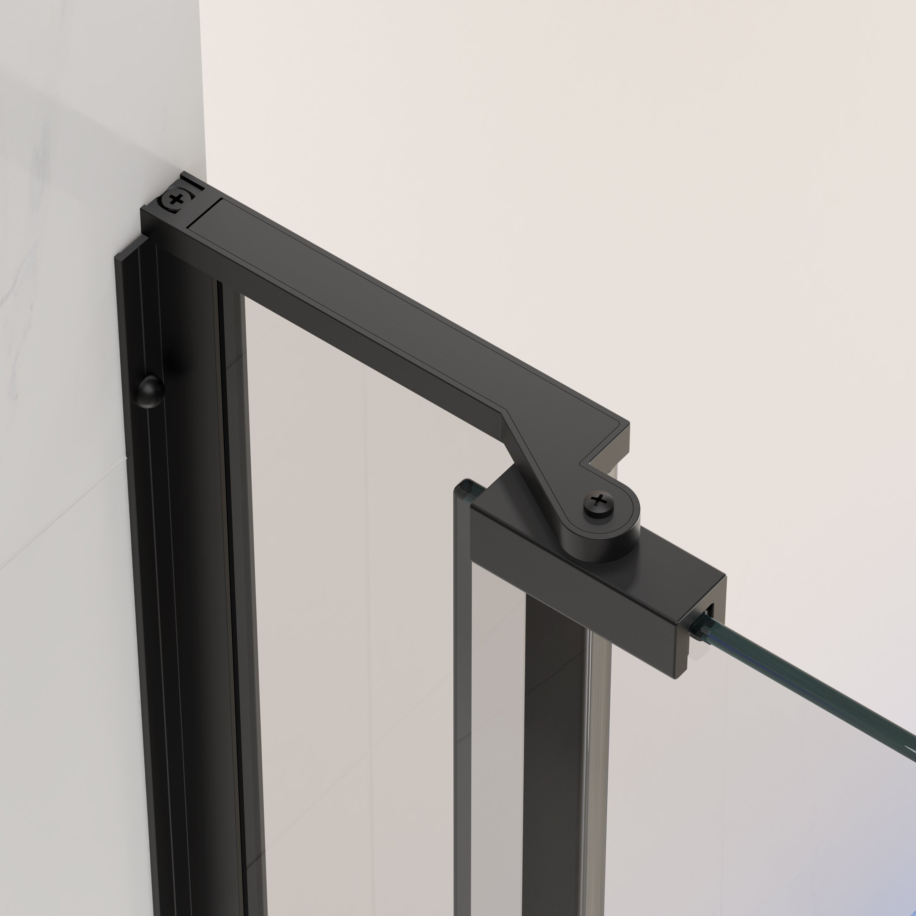 28-32 x 72 in Universal Pivot Shower Door - 28-32 x 72 in / Matte Black view 6