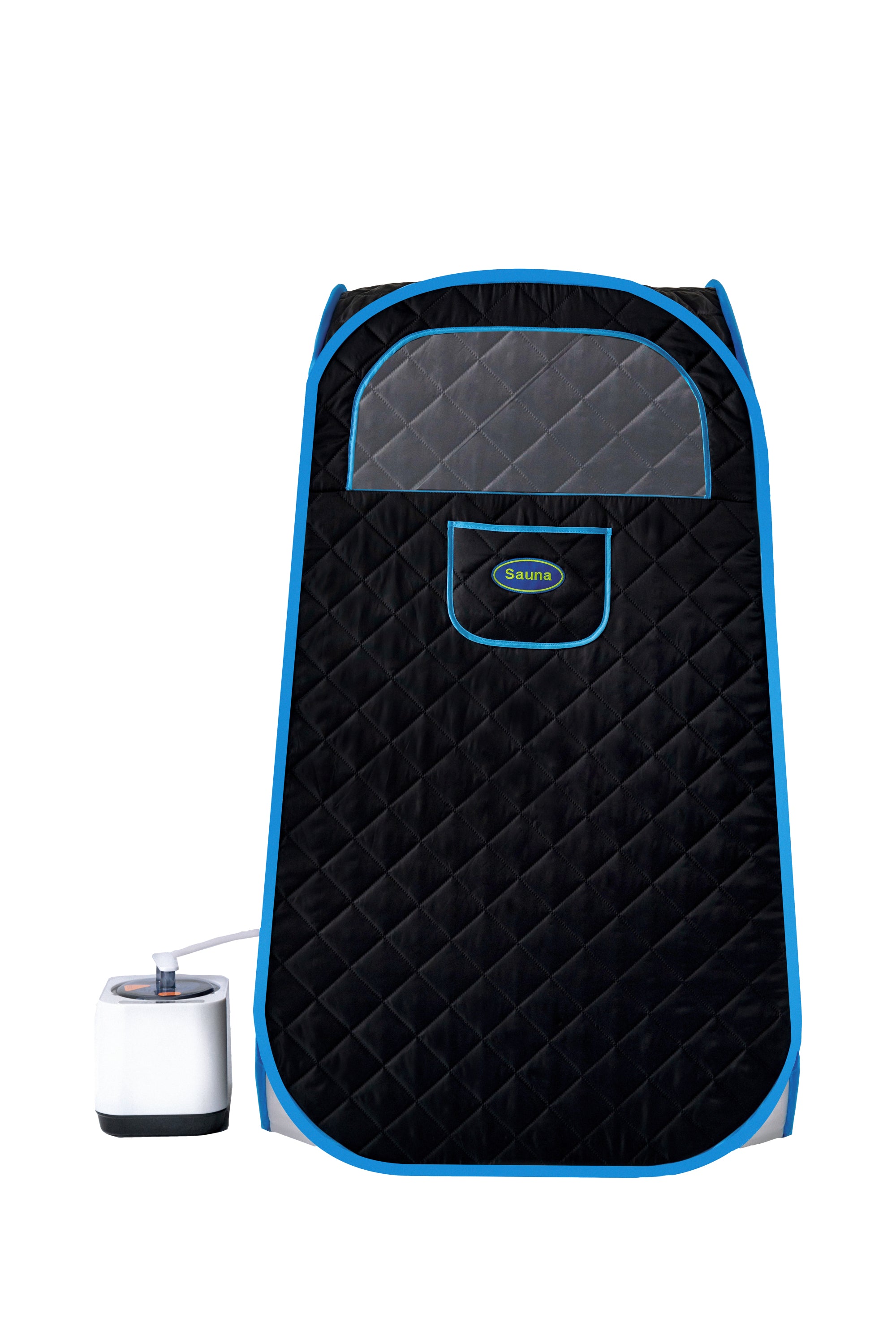 Portable Folding Full size Steam Sauna with 1000W&2.2L steam Generator. Personal Sauna Tent for Relaxation & Spa at home. Fast heating. Folding Steel Rim, it's easy to install, with FCC certification.