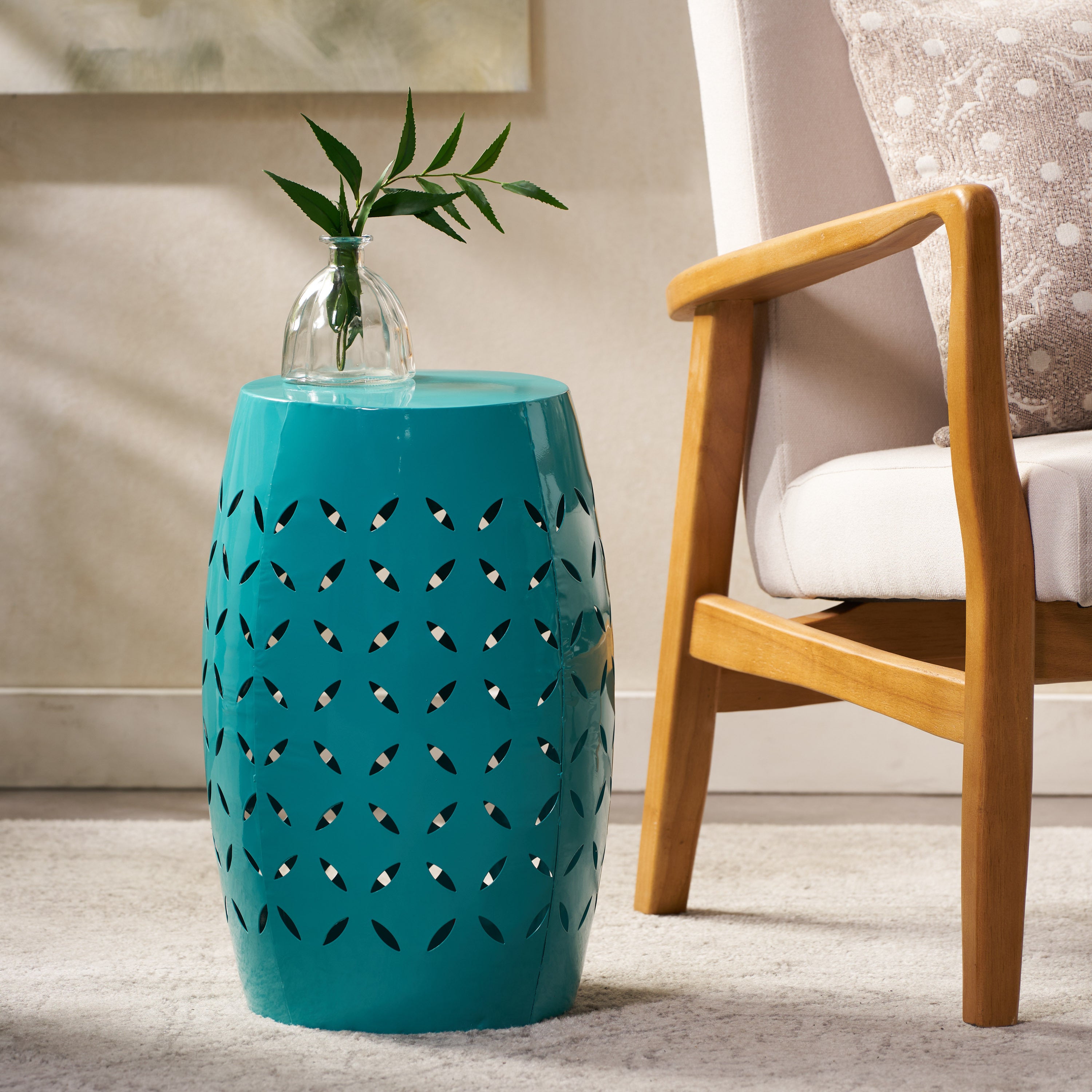 LILAC 12" SIDE TABLE - TEAL