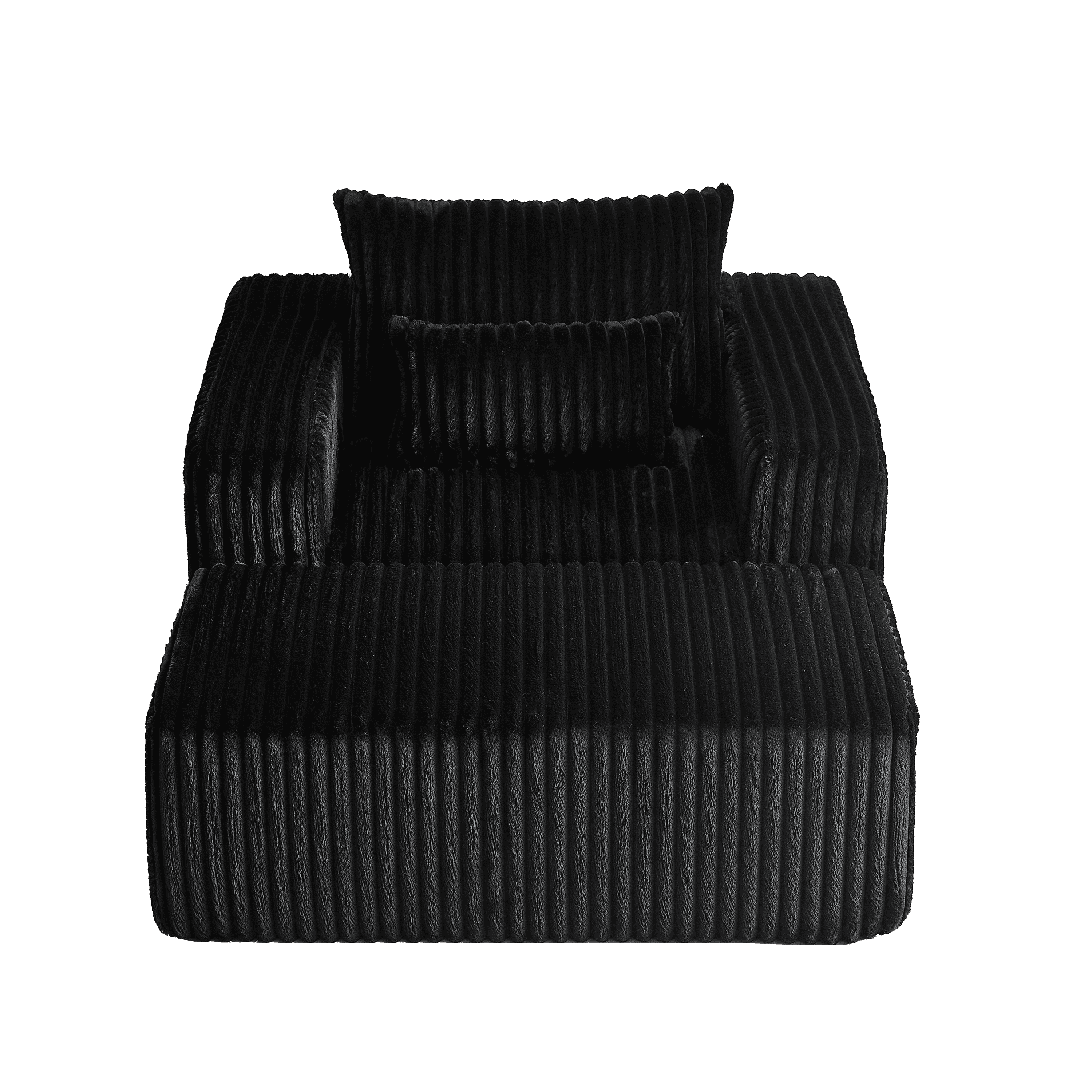 62.5-Inch Corduroy Sponge Sofa Lounge Chair with Removable footrest,No Assembly Required,Fluffy Modern Sleeper Chair for Indoor Living Room Bedroom