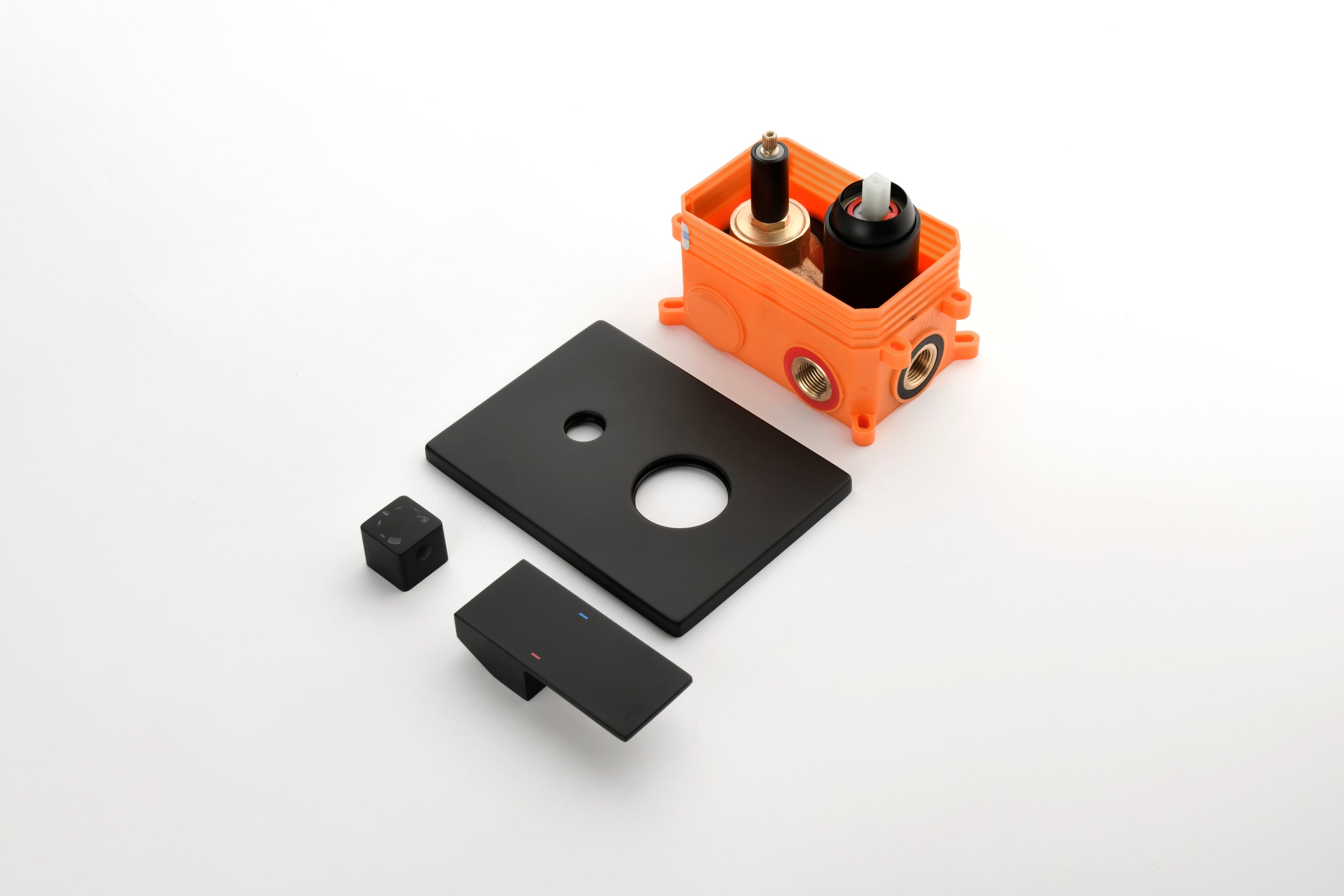 3 Way Outlet Function Solid Brass Shower Diverter Valve Mixer Rough-In Shower Handle Valve Kit Replacement