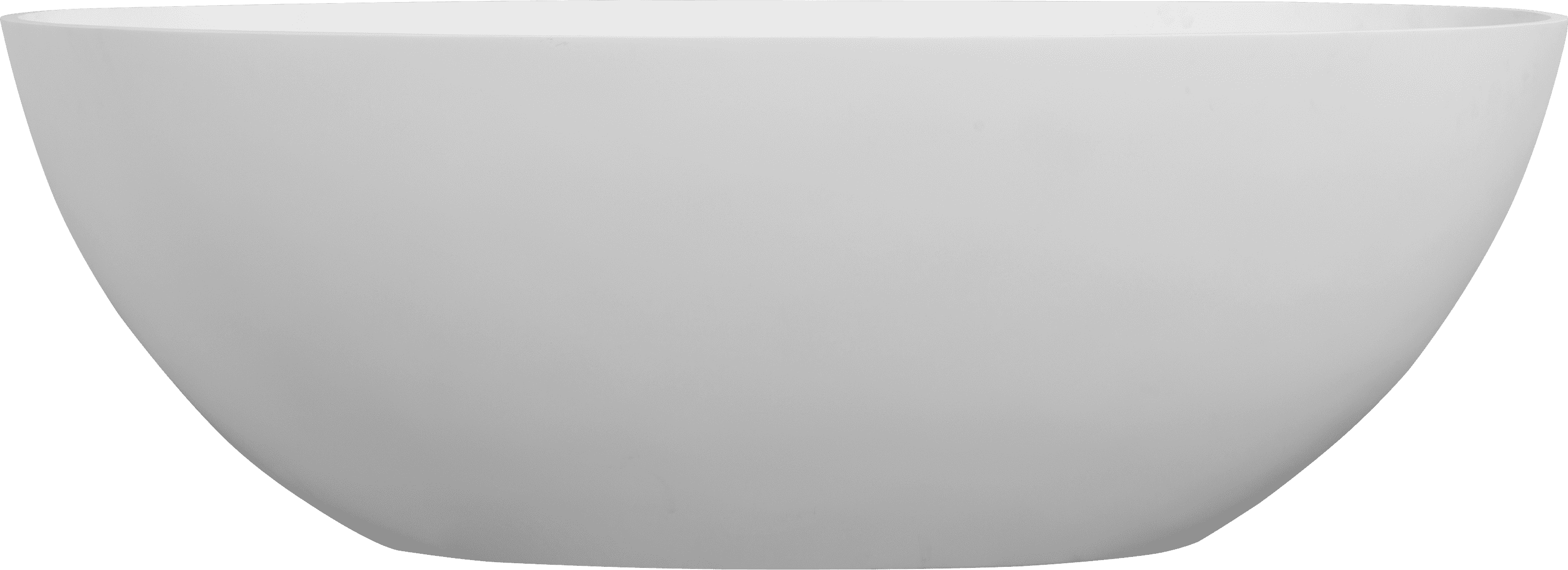 65" Freestanding Solid Surface Bathtub, Luxury Handcrafted Stone Resin Freestanding Soaking Bathtub with Overflow and Pop-up Drain, Matte White 24S06-65MW