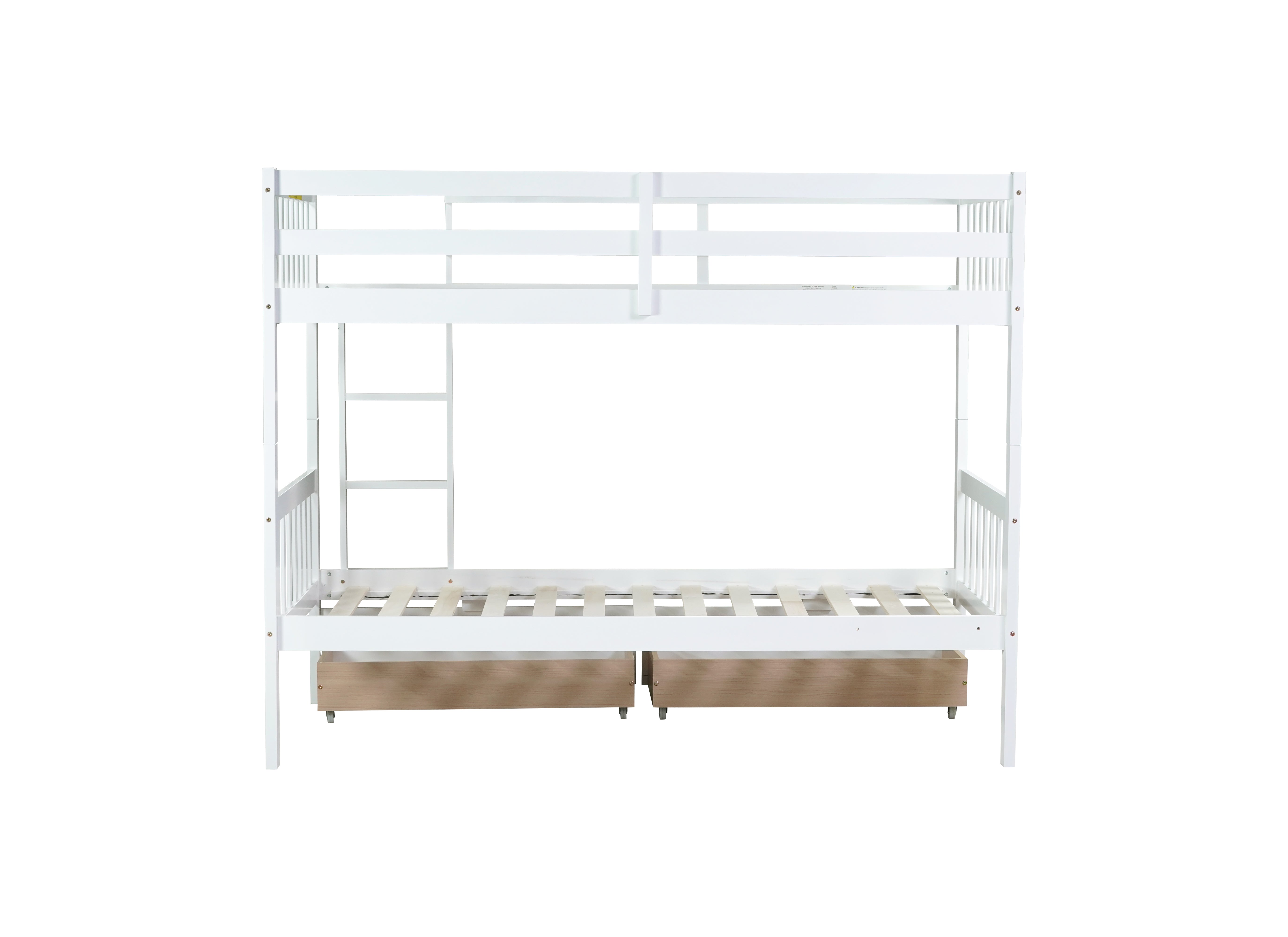 Solid wood bunk bed slat support