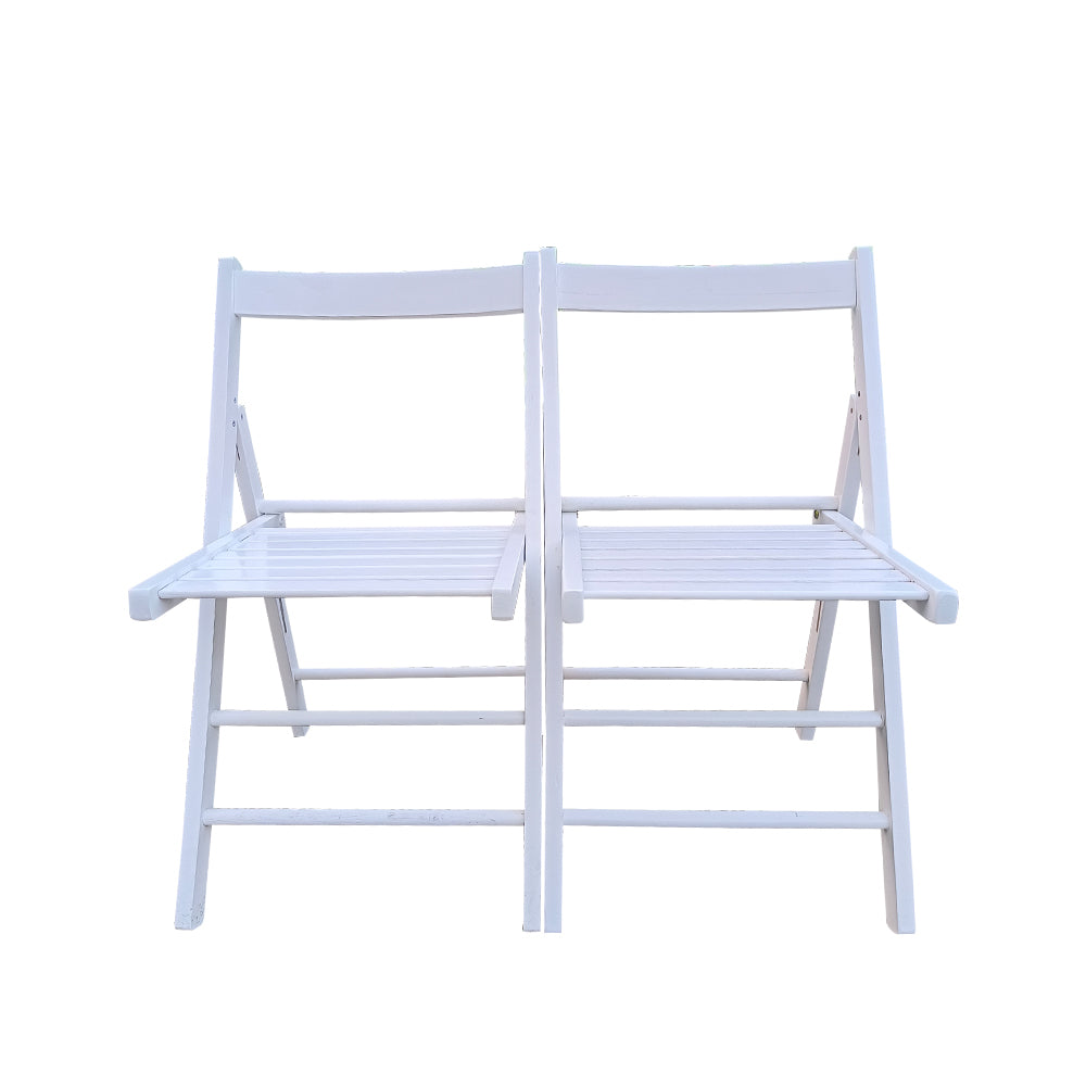 FOLDING CHAIR-2/S, FOLDABLE STYLE -WHITE