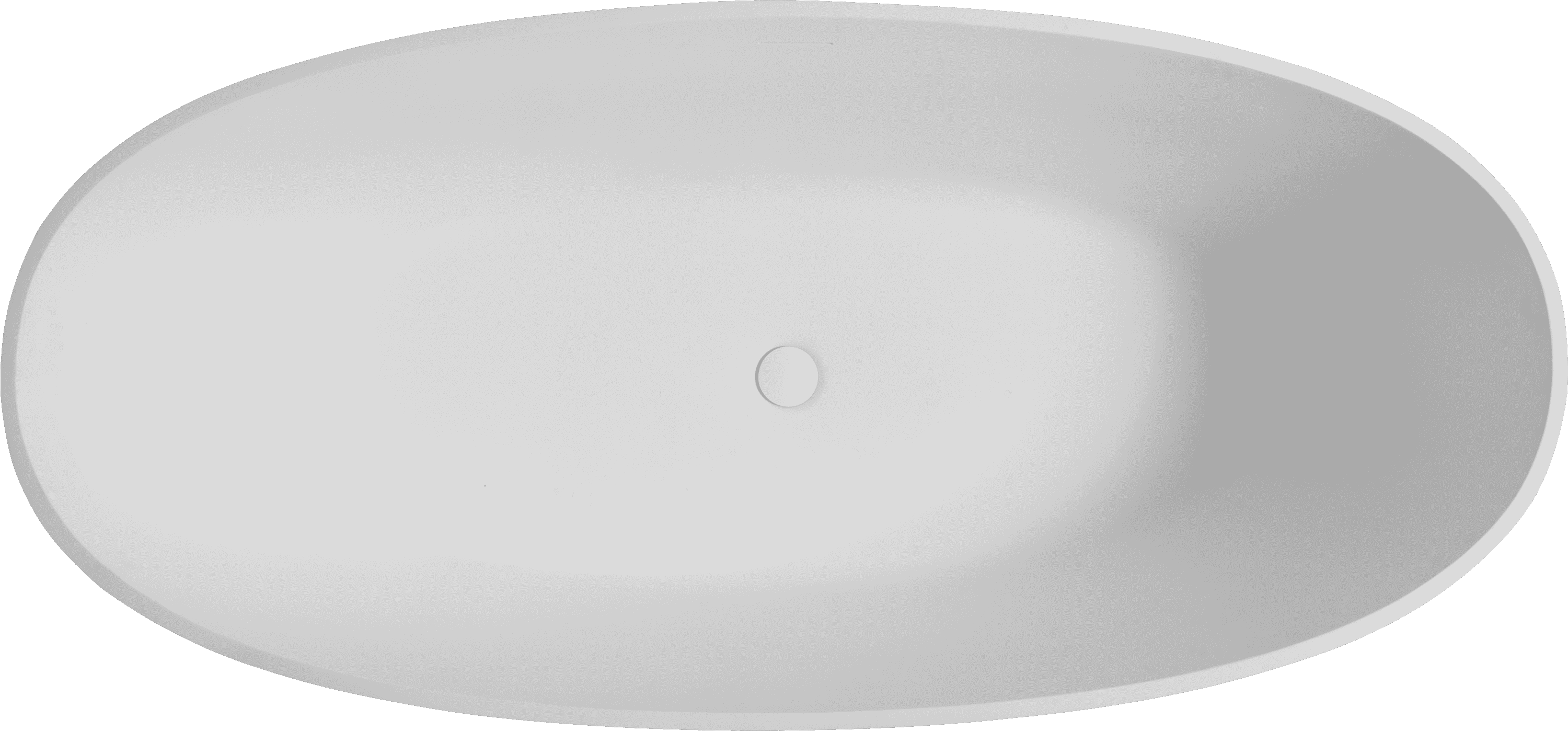 65" Freestanding Solid Surface Bathtub, Luxury Handcrafted Stone Resin Freestanding Soaking Bathtub with Overflow and Pop-up Drain, Matte White 24S06-65MW