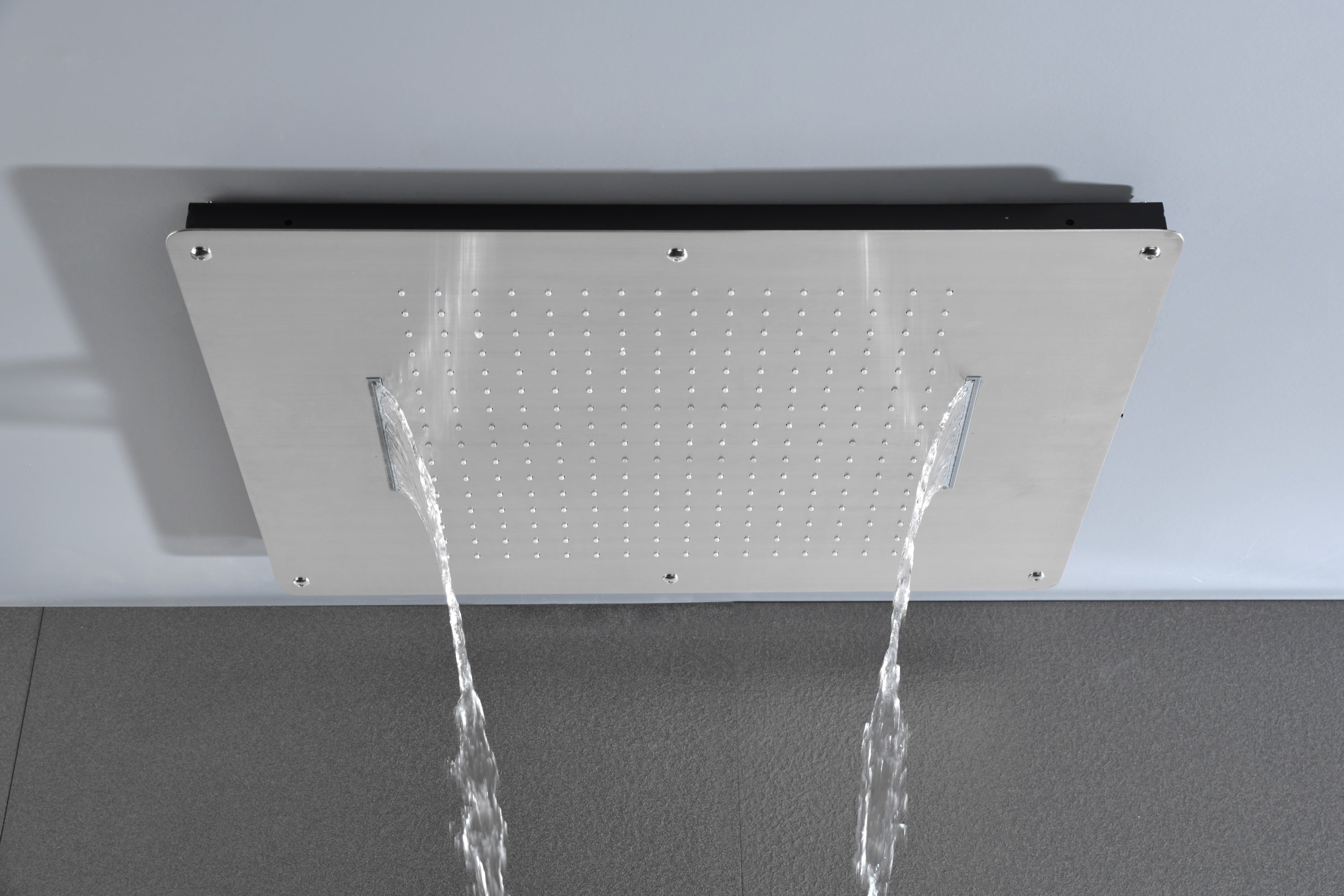 Inch shower head Multi Functions Showerheads Square Ceiling Mounted Bathroom, Waterfall Rainfall shower head High Pressure Bath Shower