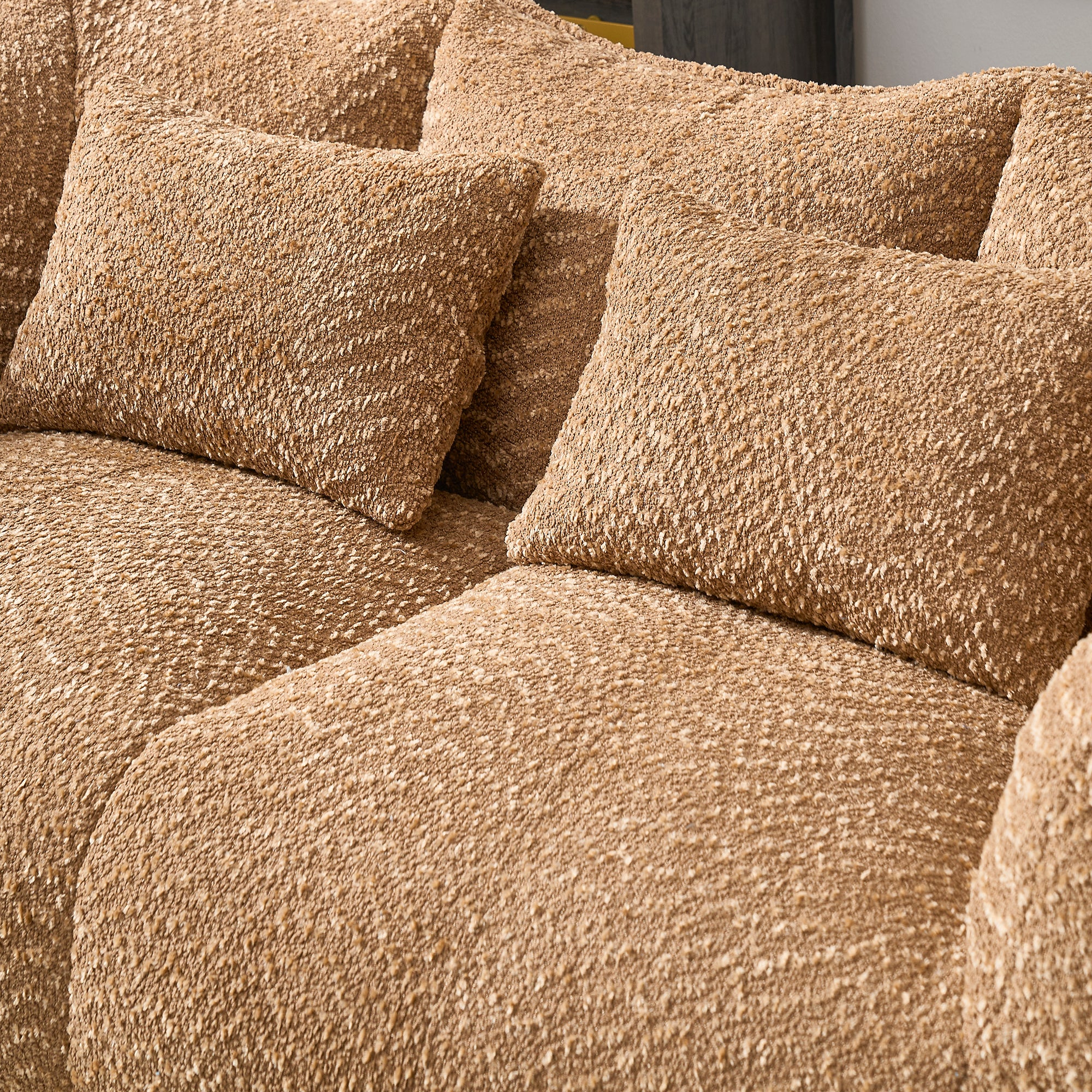 Square beanbag recliner sofa with high-resilience foam core, top view