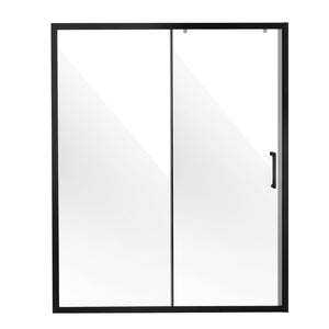 58-59 x 70 in Semi-Frameless Shower Door showing glass door detail