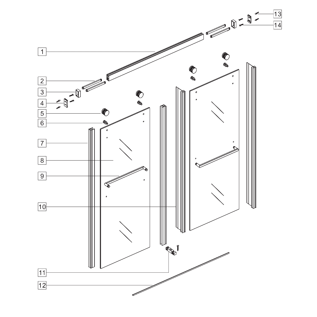 56-60"W x 65''H Frameless Double Sliding Tub Door, Bypass Tub Door Clear Glass Soft Closing in Chrome 23D02-T60C