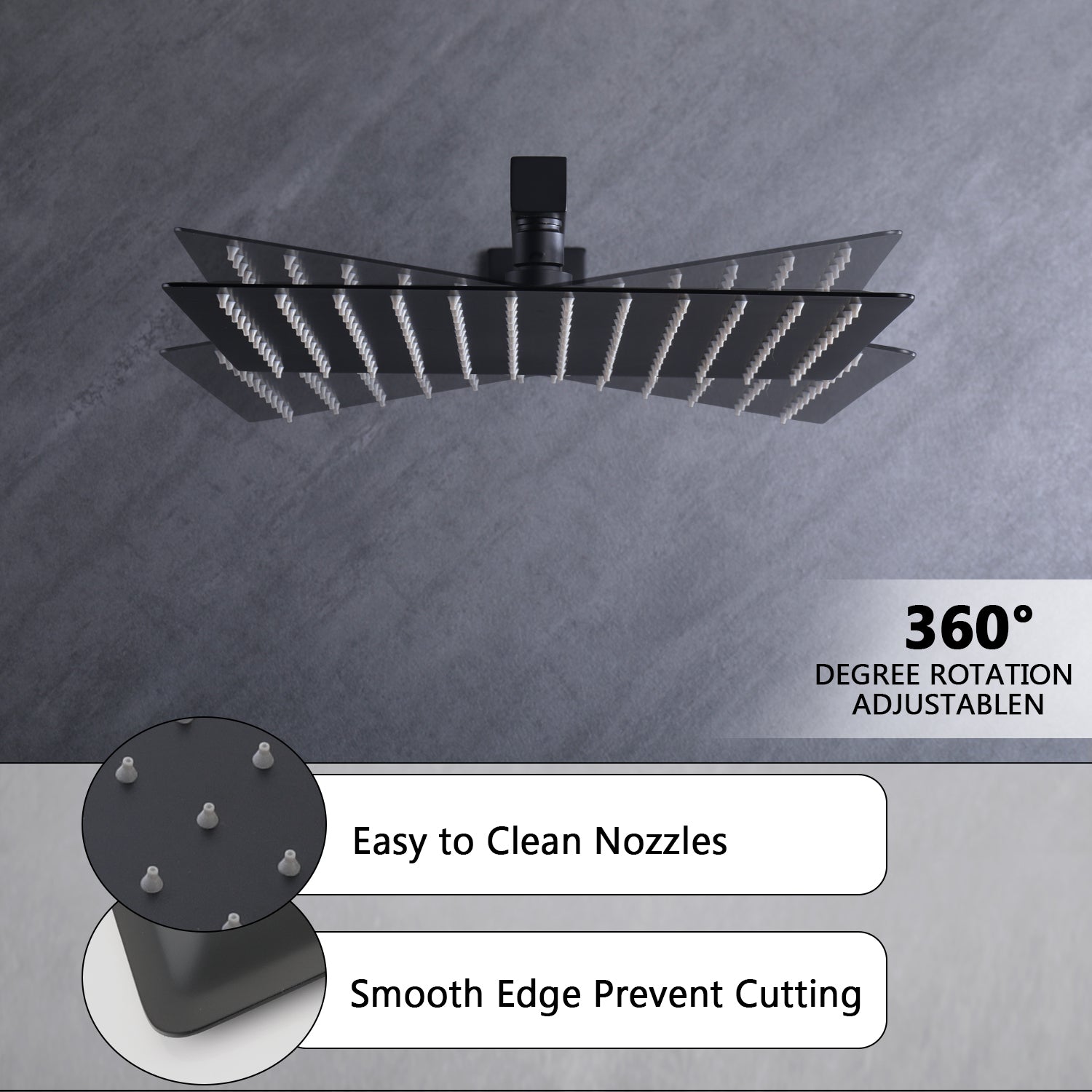 12 Inch Bathroom Rain Shower Combo Set With Hand Shower