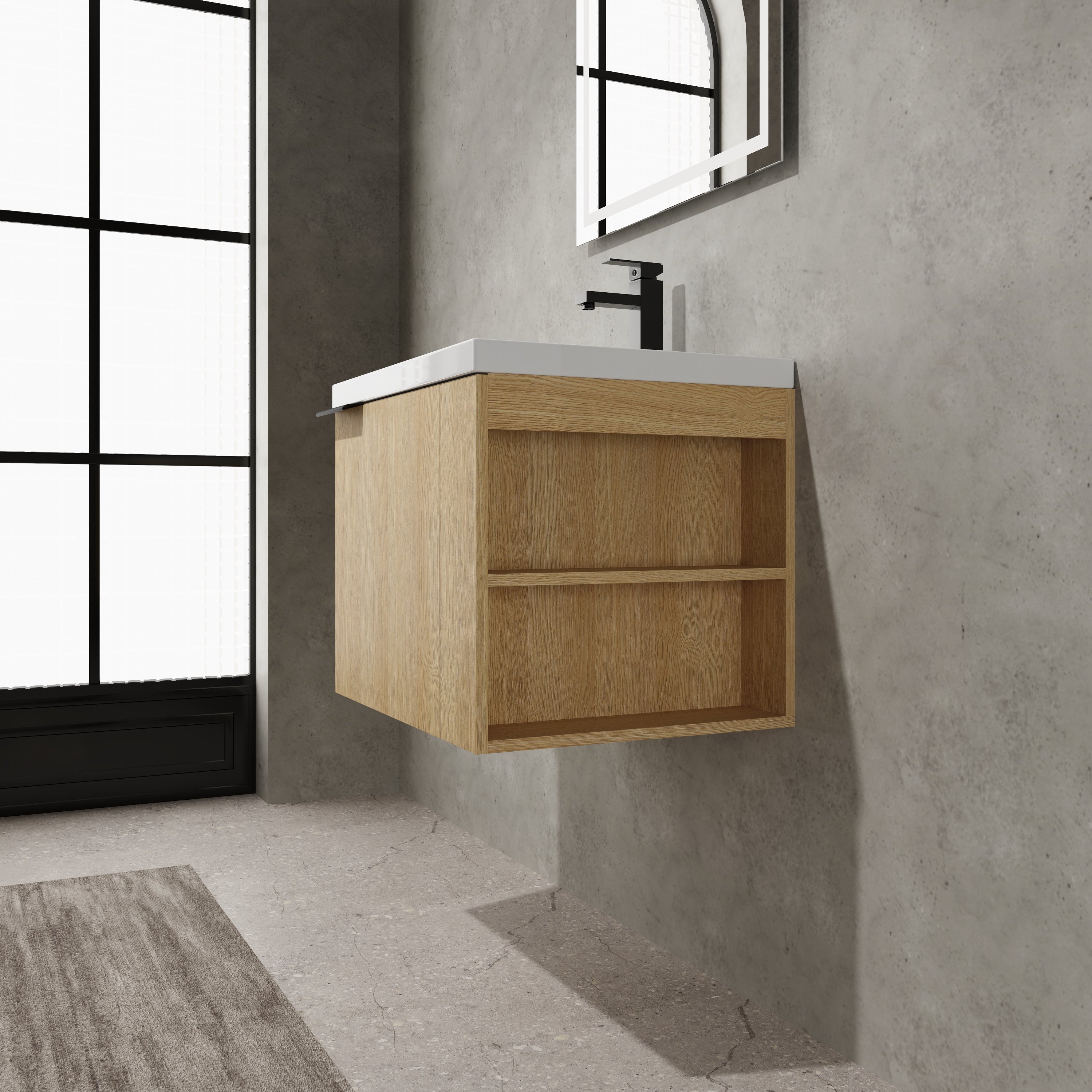 24 "Bathroom Vanity Sink Combo for big Space,Modern Bathroom Cabinet Cabinet combination, Bathroom Sink Cabinet Set, Oak(composable)