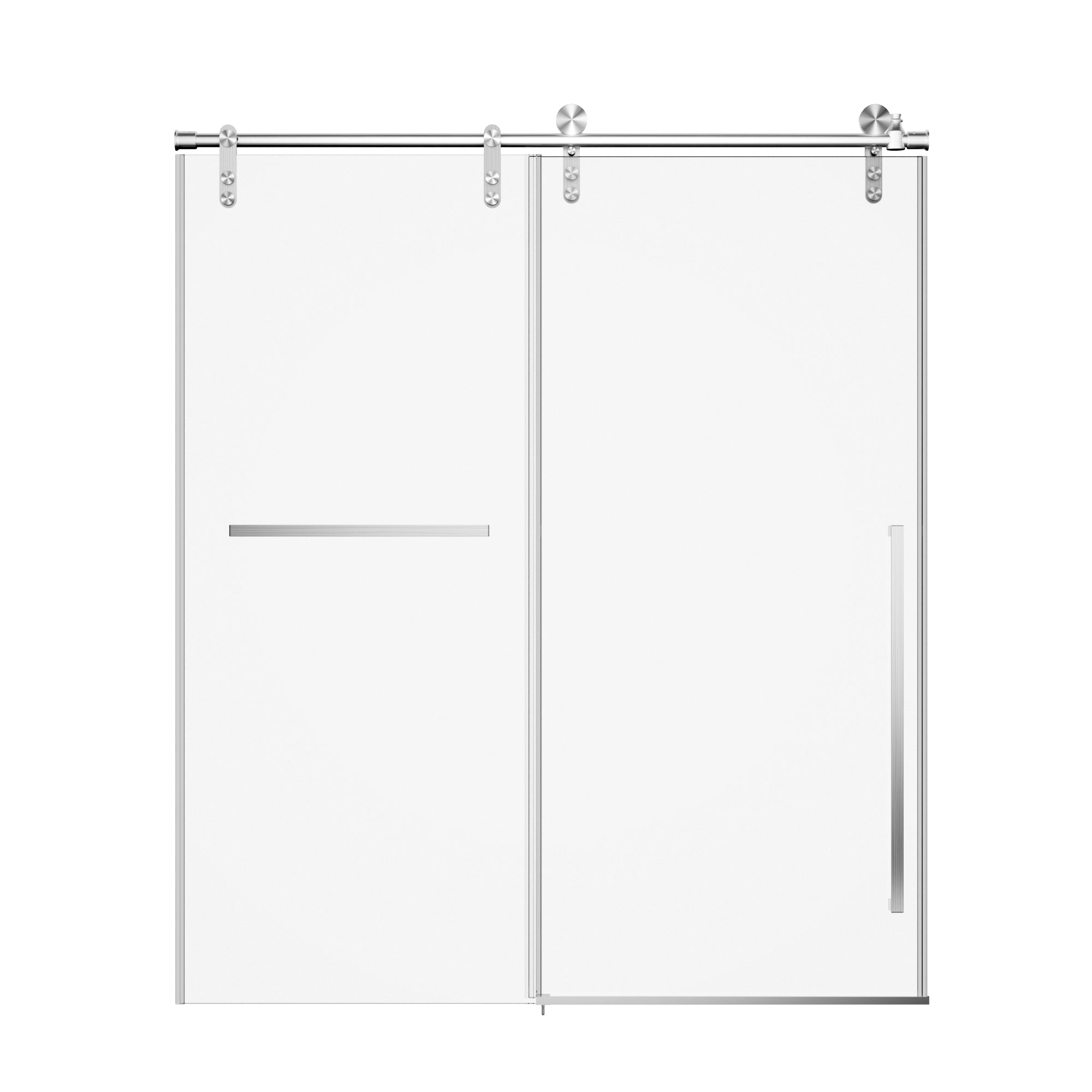 44-48 x 76 in Frameless Sliding Shower Door - 44-48 x 76 in / Brushed Nickel view 3