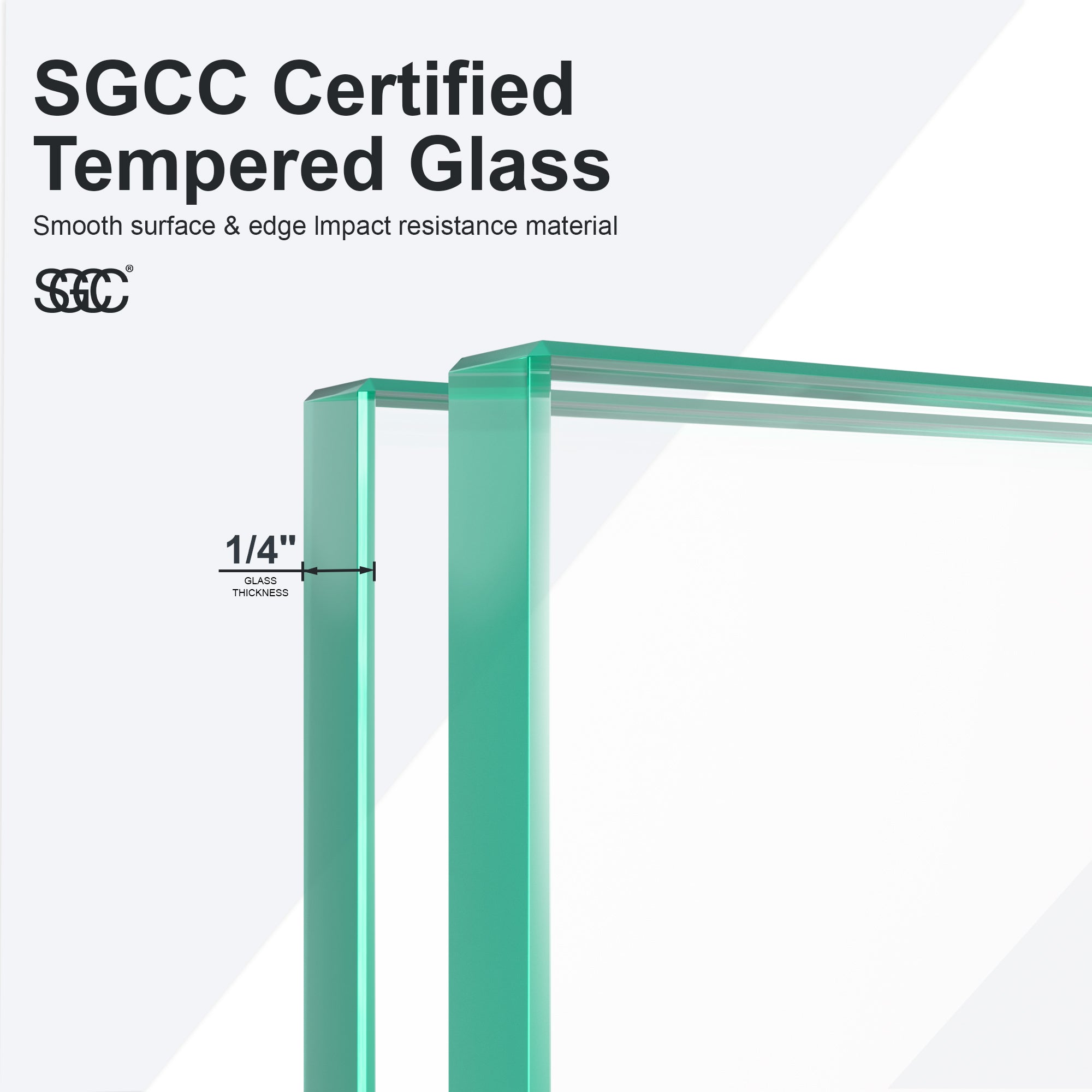 44-60 x 72 in Chrome Semi-Frameless Bypass Door view 4