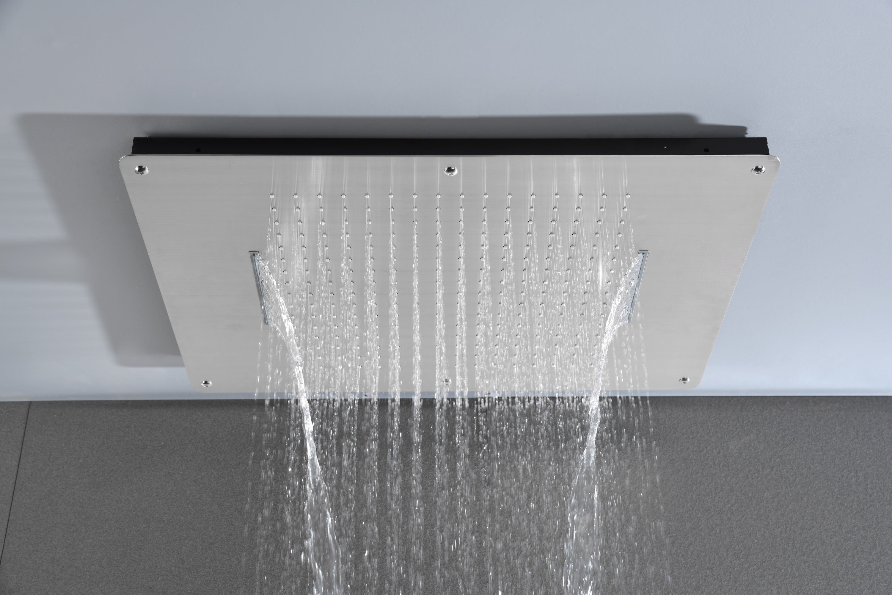 Inch shower head Multi Functions Showerheads Square Ceiling Mounted Bathroom, Waterfall Rainfall shower head High Pressure Bath Shower