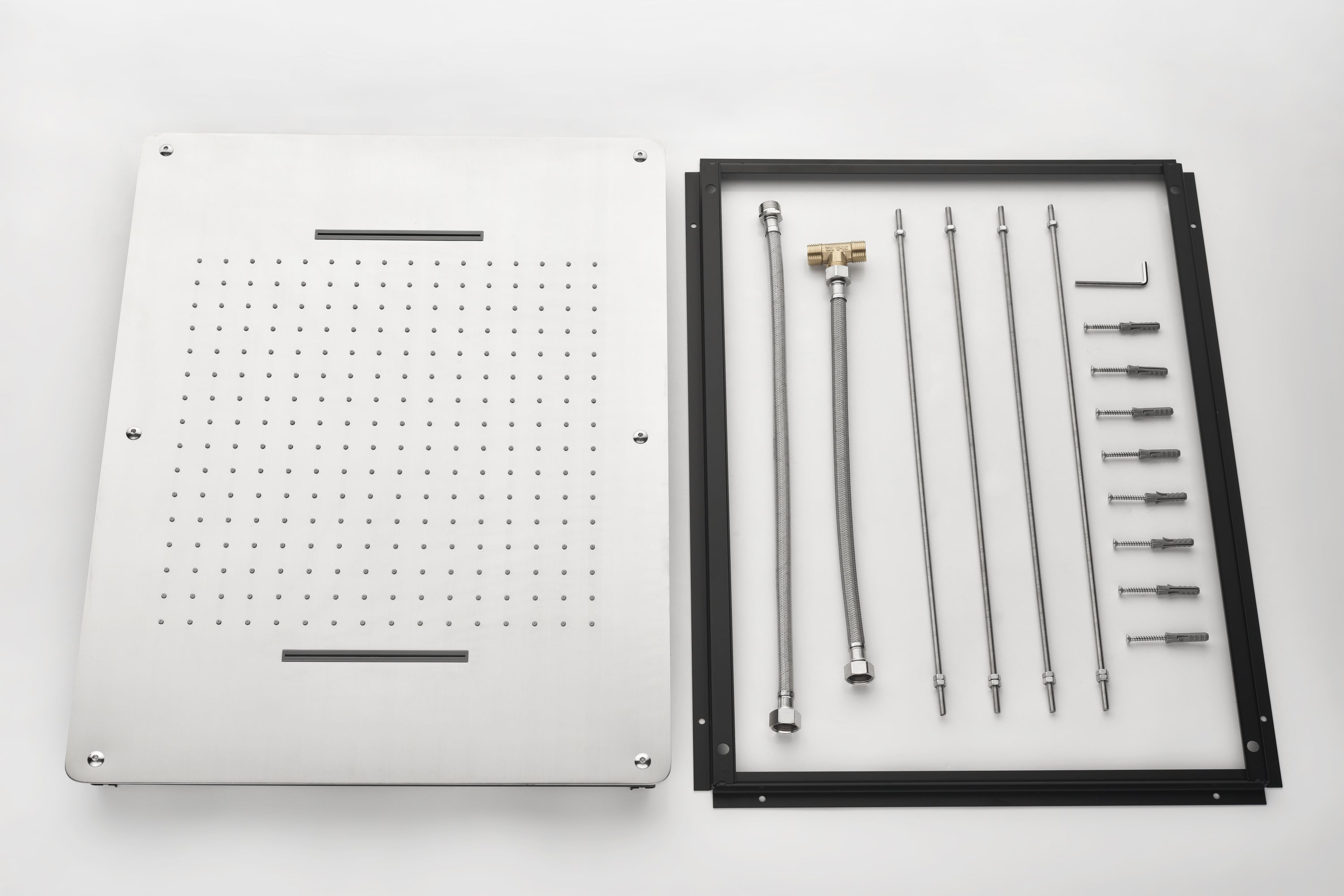 Inch shower head Multi Functions Showerheads Square Ceiling Mounted Bathroom, Waterfall Rainfall shower head High Pressure Bath Shower