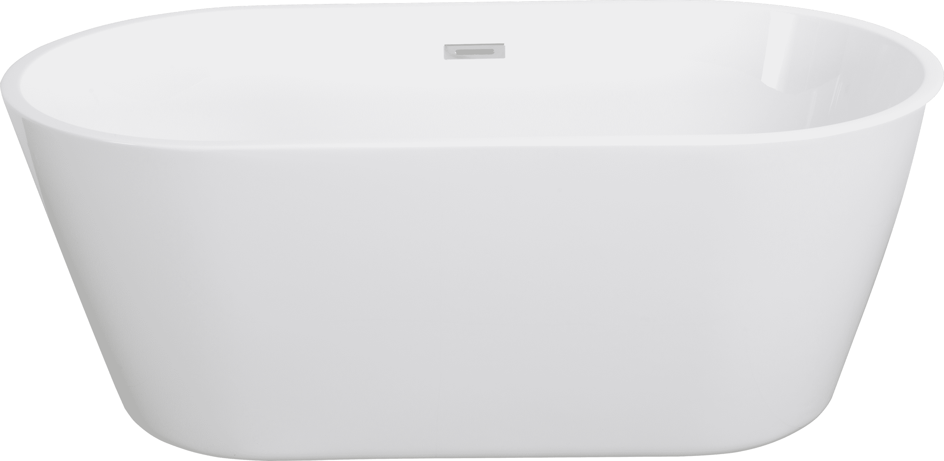 55" Acrylic Freestanding Bathtub, Contemporary Soaking Tub with Chrome Overflow and Drain in High-Gloss White Finish, CUPC Certified for Quality Assurance 55.12" * 31.1", 22A02-55