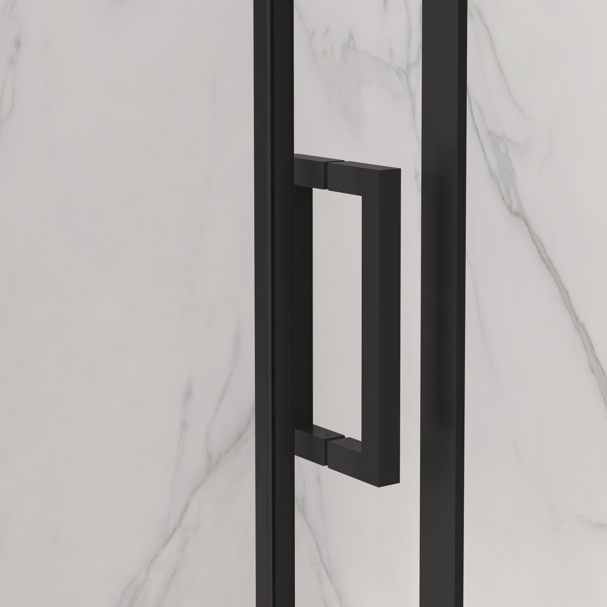 56-60 x 72 in Frameless Sliding Shower Door - 56-60 x 72 in / Matte Black view 5