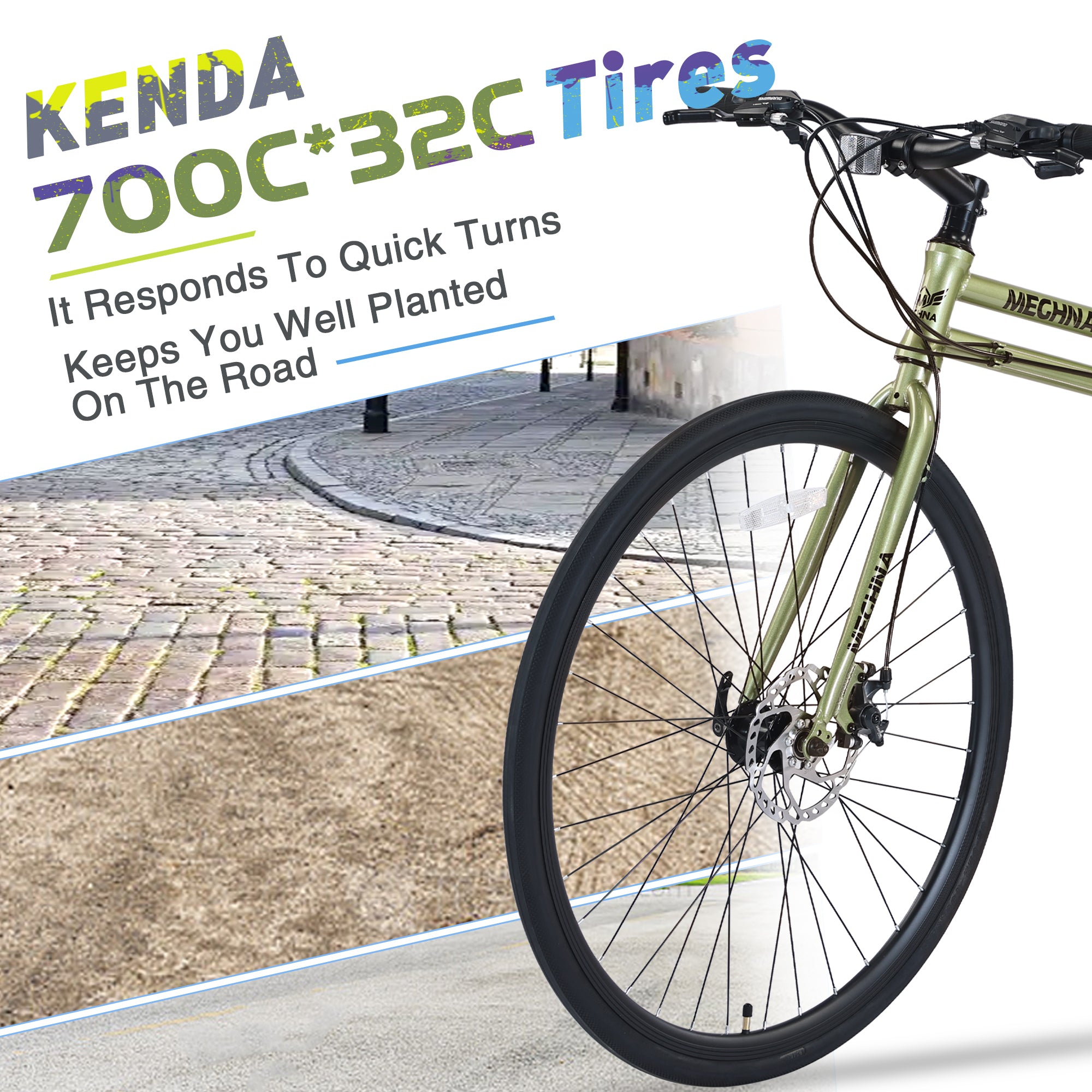 21 Speed Hybrid bike Disc Brake 700C Road Bike For men women's City Bicycle