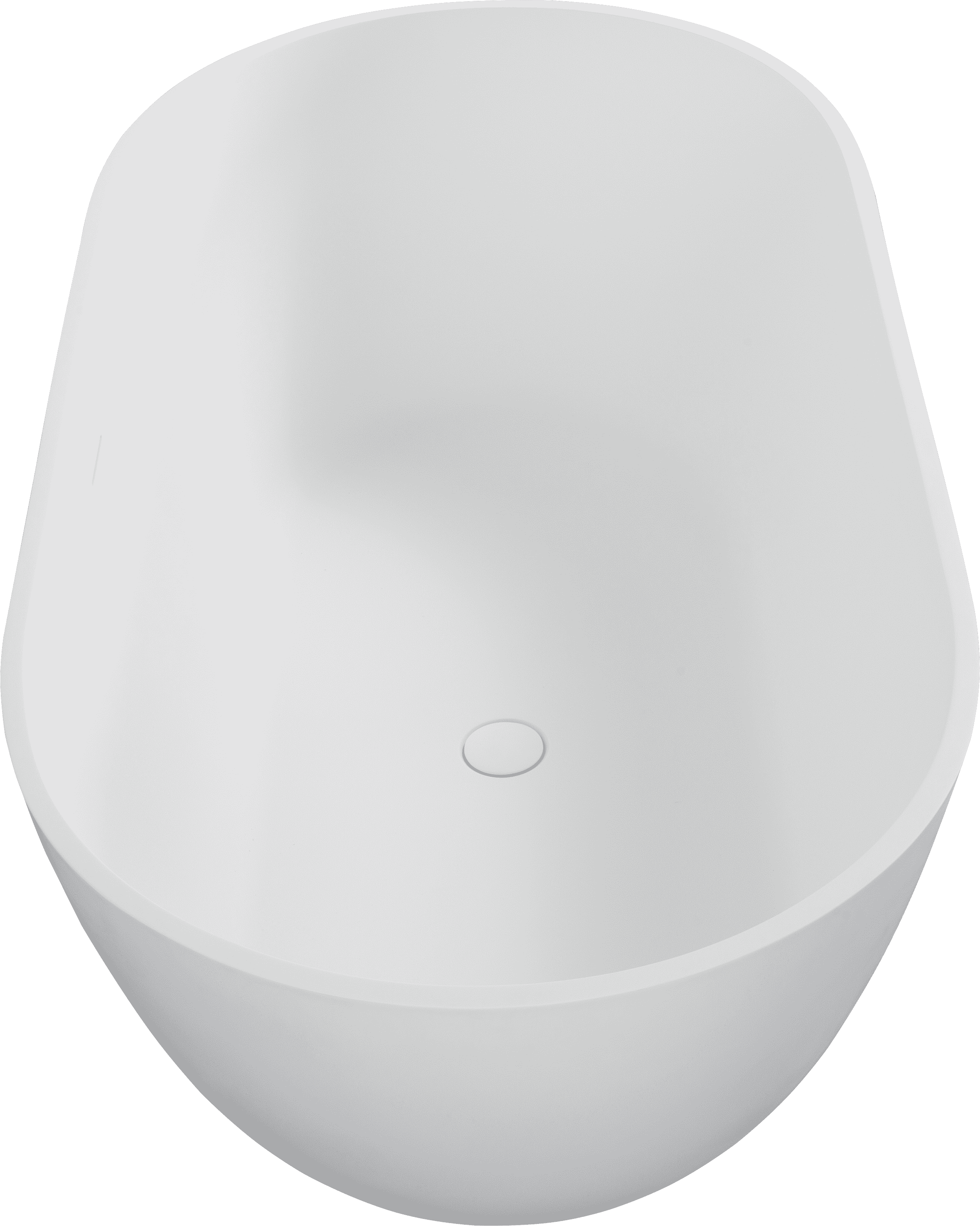 59" Freestanding Solid Surface Bathtub, Luxury Engineered Stone Resin Freestanding Soaking Bathtub with Overflow and Pop-up Drain for Contemporary Bathroom, Matte White 24S03-59MW