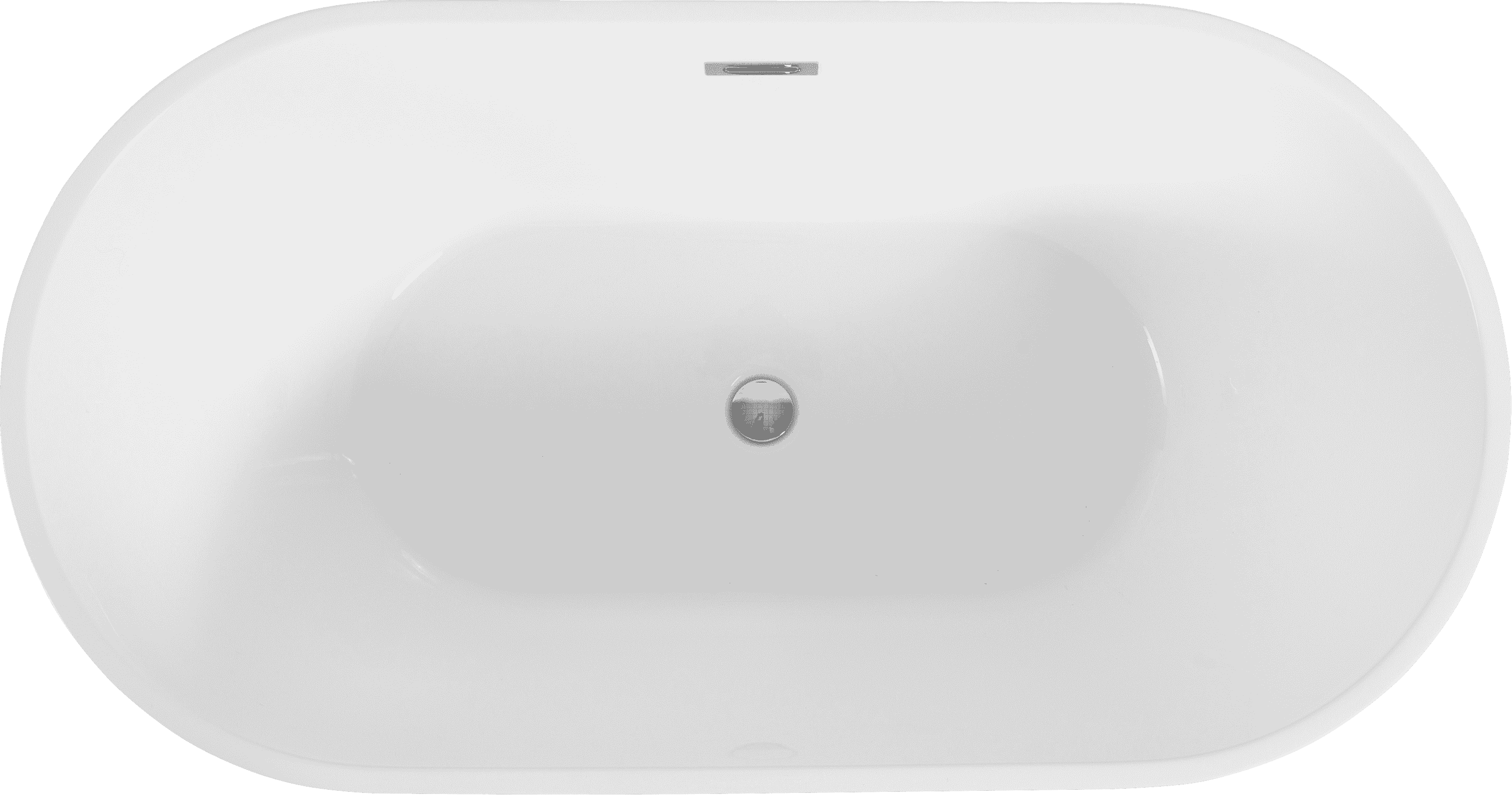 60" Freestanding Acrylic Soaking Bathtub with Chrome Overflow and Drain, Self-leveling Legs Flexible Hose, Easy Installation, Glossy White 24A09-60