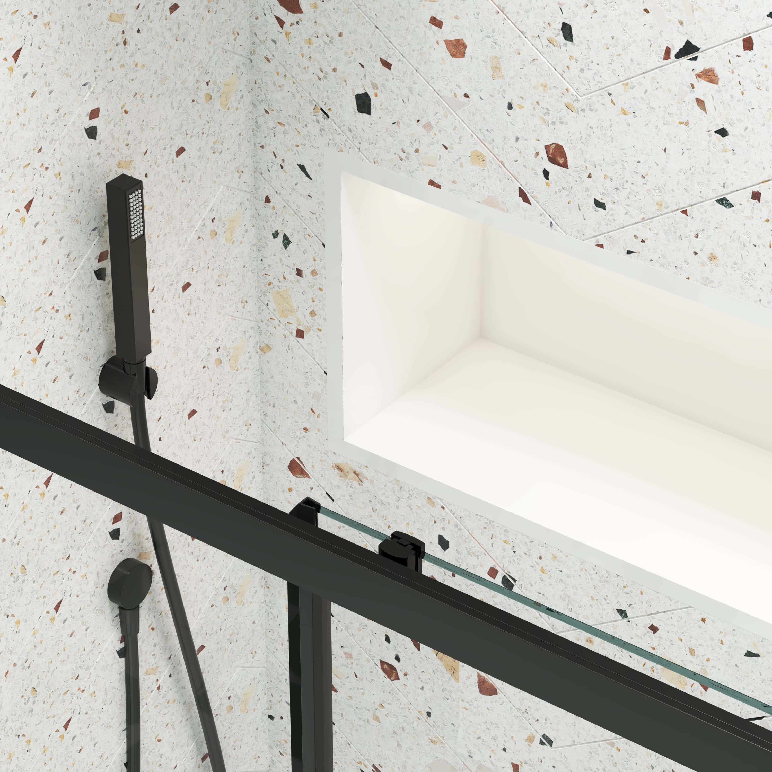 44"-48"W x 72"H Sliding shower door, sliding door with 1/4" tempered glass