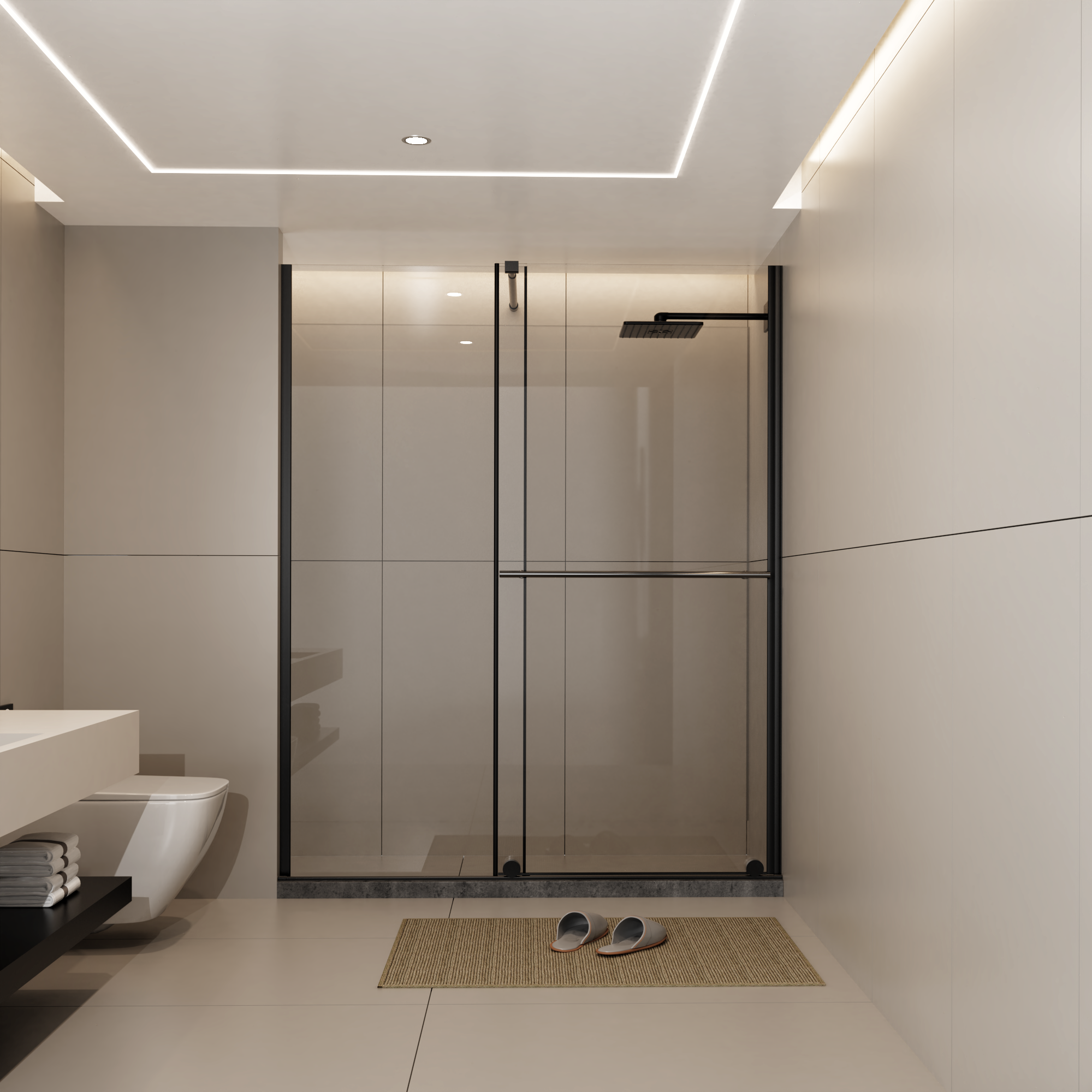 30-60 x 72 in Matte Black Shower Door product image 3