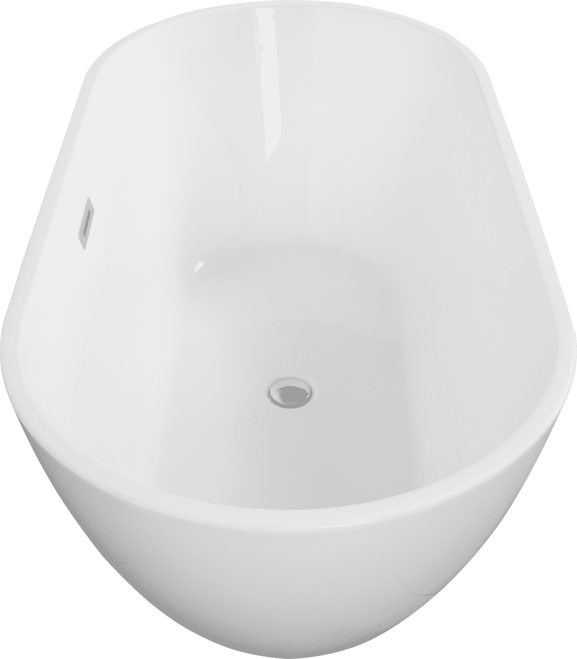 60" Freestanding Acrylic Soaking Bathtub with Chrome Overflow and Drain, Self-leveling Legs Flexible Hose, Easy Installation, Glossy White 24A09-60