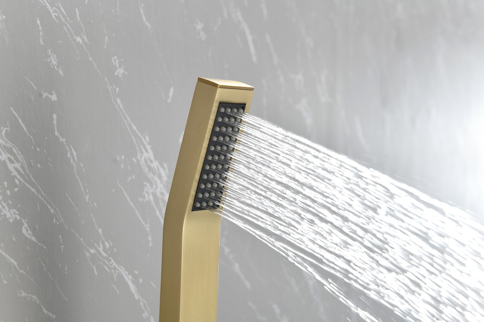 Brushed Gold Shower System, Bathroom 10 Inches Rain Shower Head with Handheld Combo Set, Wall Mounted High Pressure Rainfall Dual Shower Head System, Shower Faucet Set with Valve and Trim