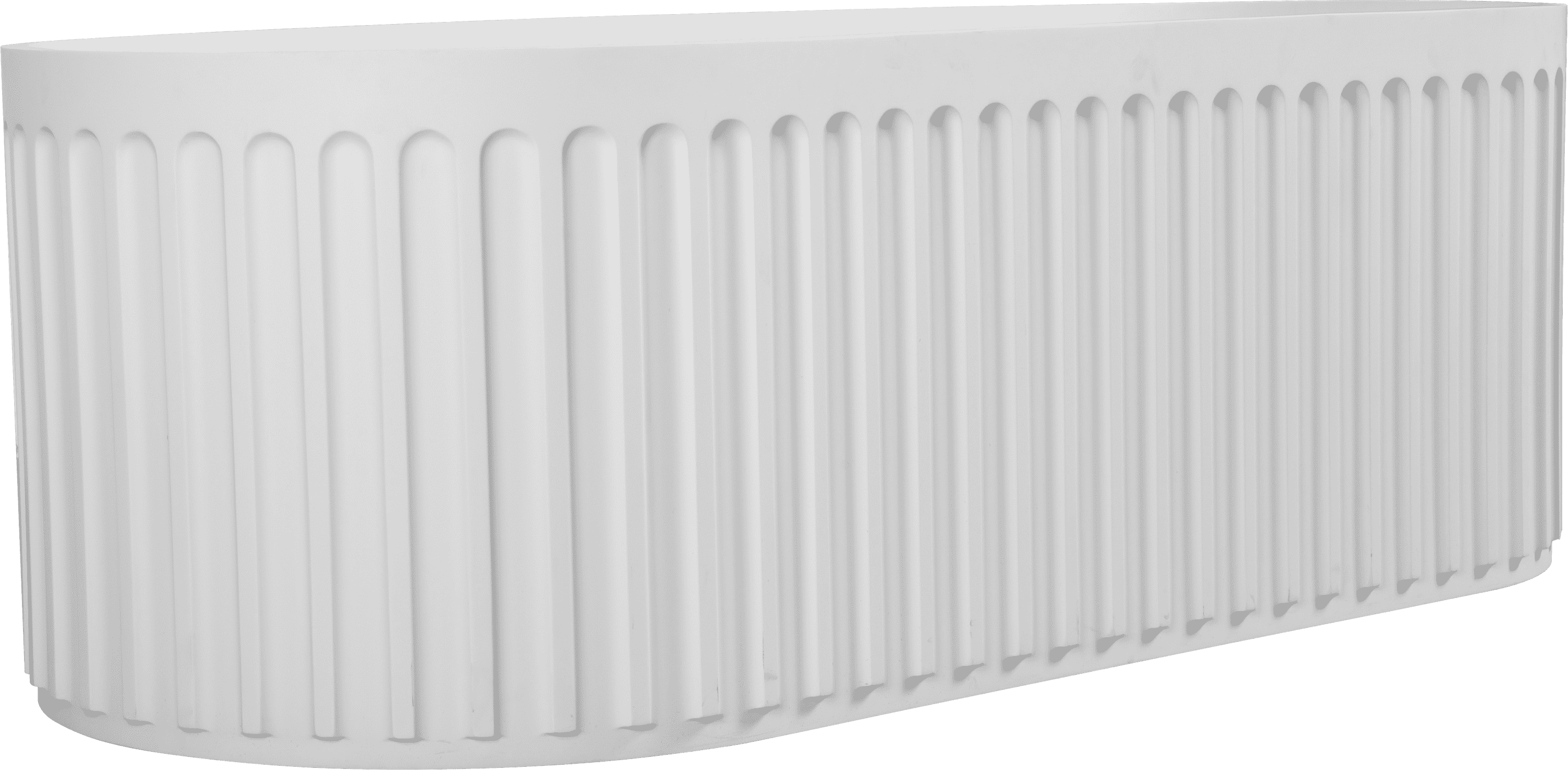 67" Luxury Handcrafted Stone Resin Freestanding Soaking Bathtub with Overflow in Matte White, cUPC Certified - 23S13-67