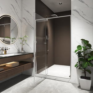 38-42 x 74 in Pivot Shower Door - 38-42 x 74 in / Brushed Nickel view 1