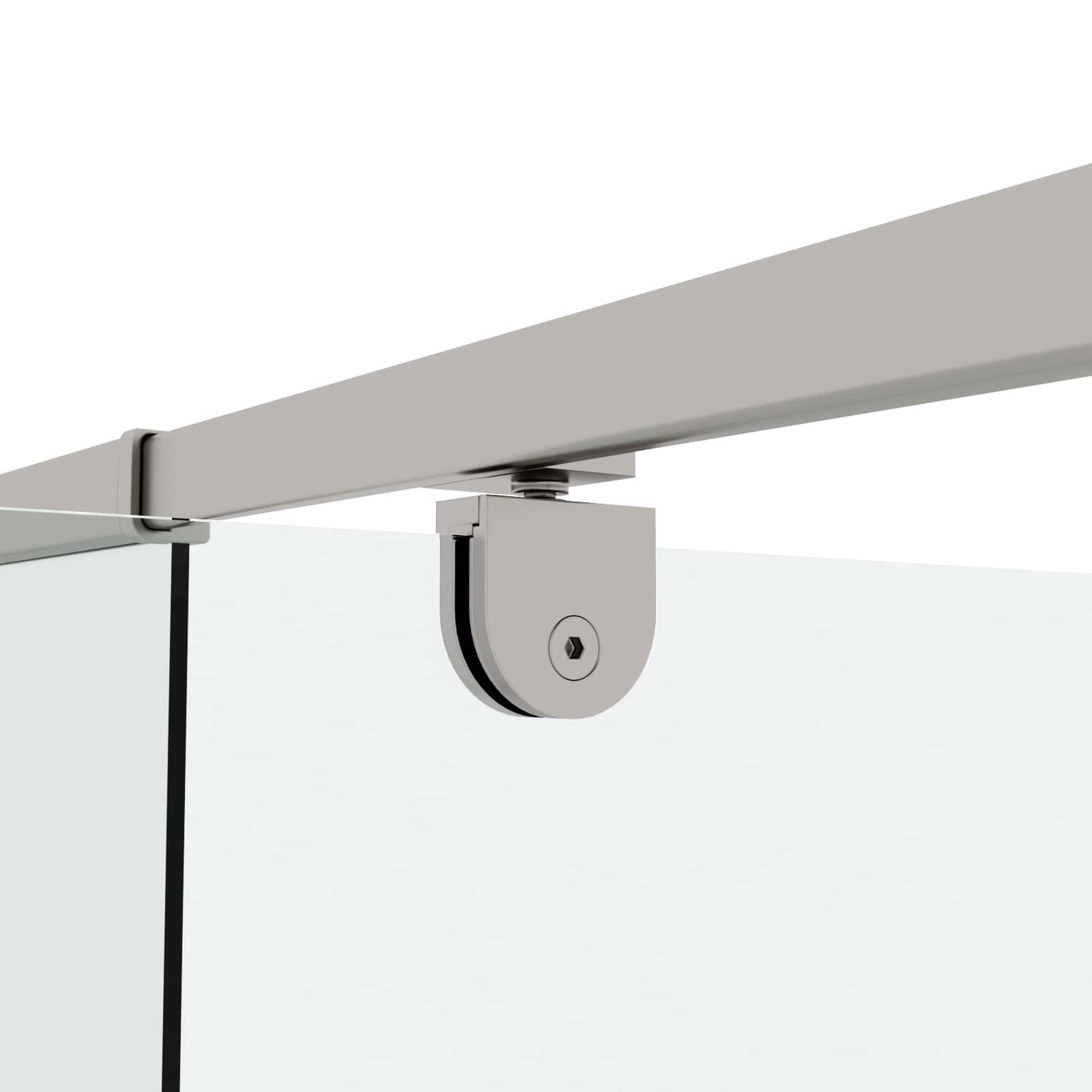 44-48" W x 71" H Pivot Swing Glass Shower Door, Pivot Frame Sliding Shower Door with 1/4"(6mm) Clear SGCC Tempered Glass,