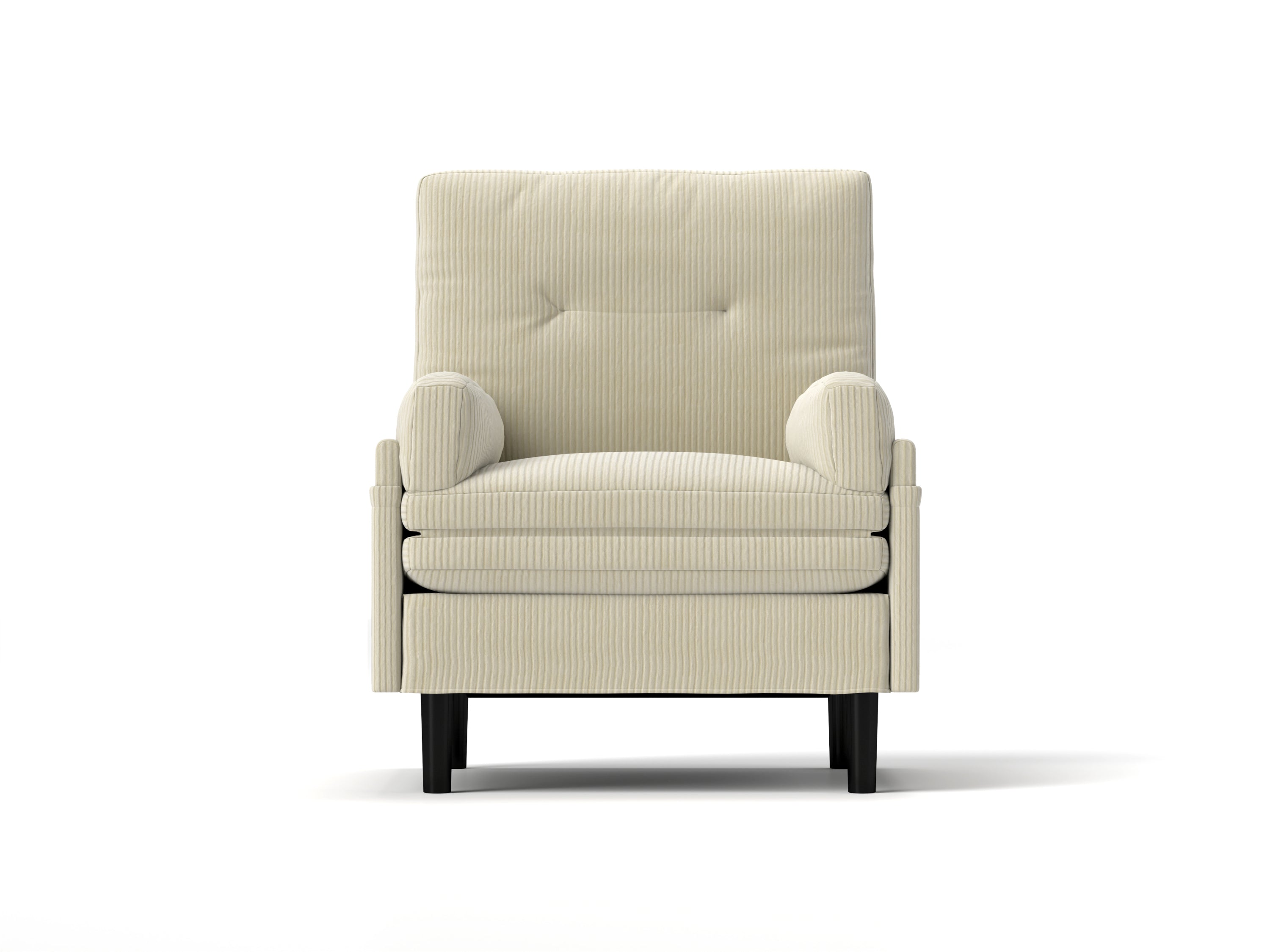 Ivory Corduroy Multi-Functional Adjustable Sofa, Convertible Lounge Chair and Guest Bed