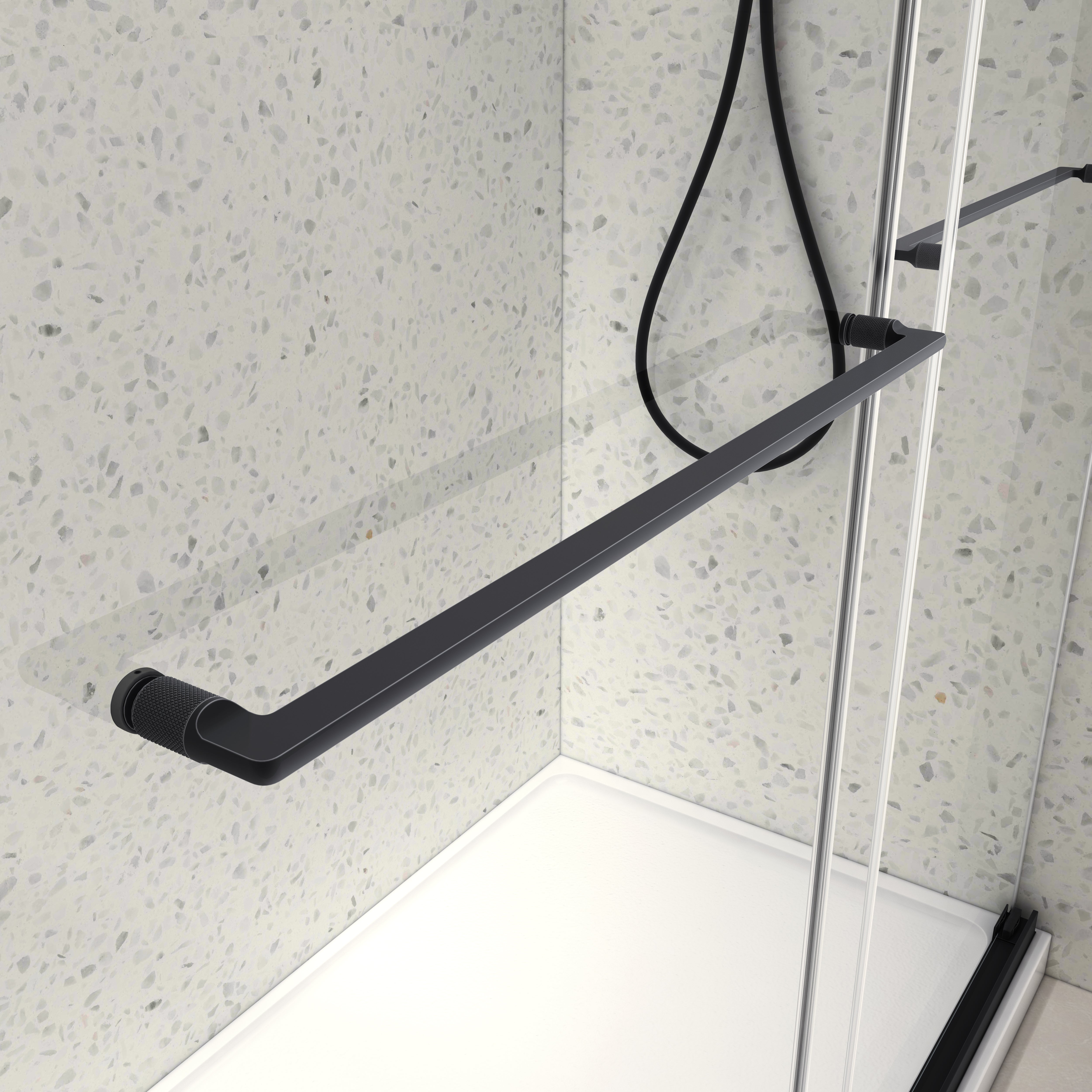 54 x 76 in Soft-Closing Double Sliding Shower Door - 54 x 76 in / Matte Black view 5