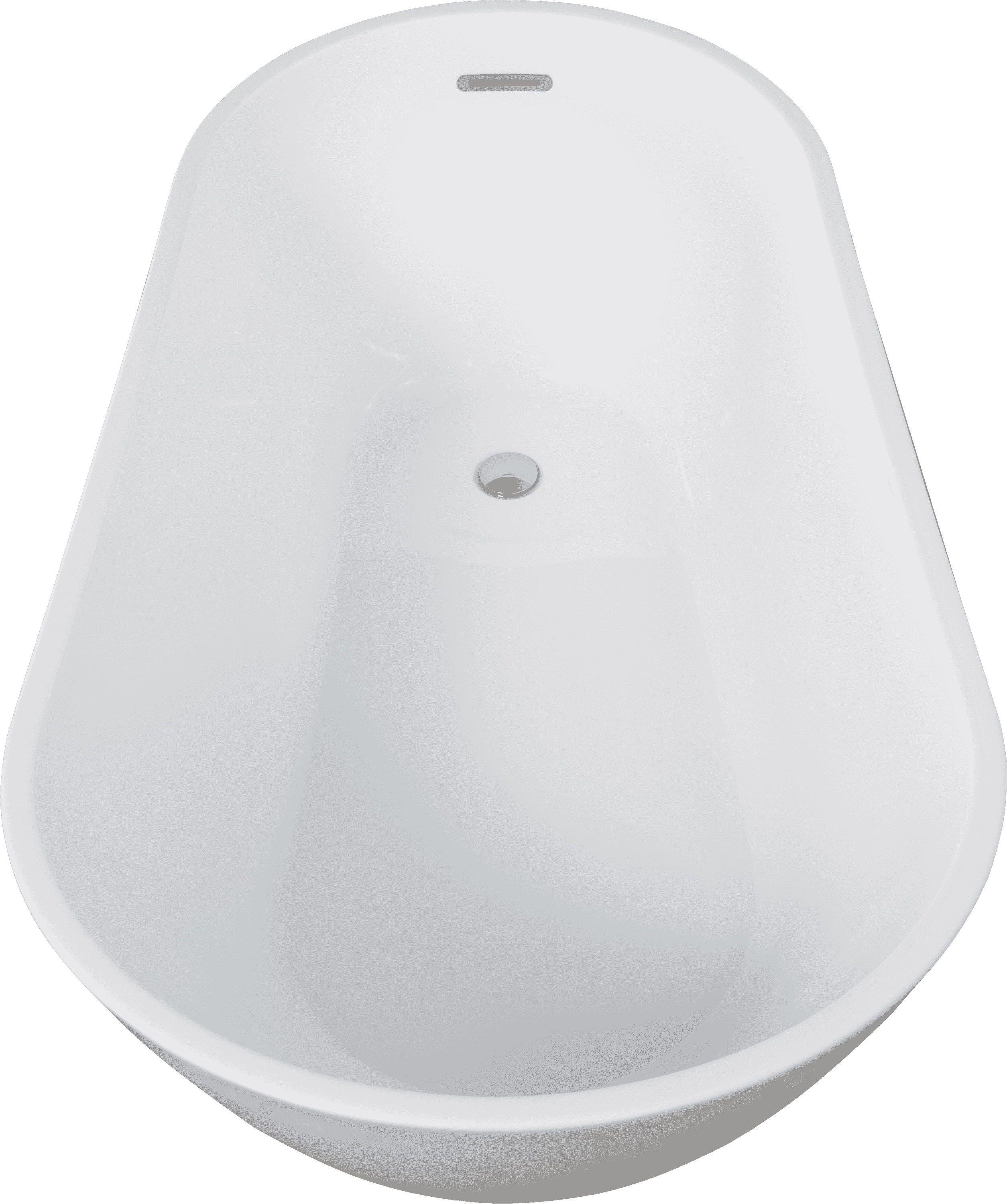 63" Acrylic Freestanding Bathtub, Contemporary Soaking Tub with Chrome Overflow and Drain, High-Gloss White Finish, cUPC Certified, 22A04-63