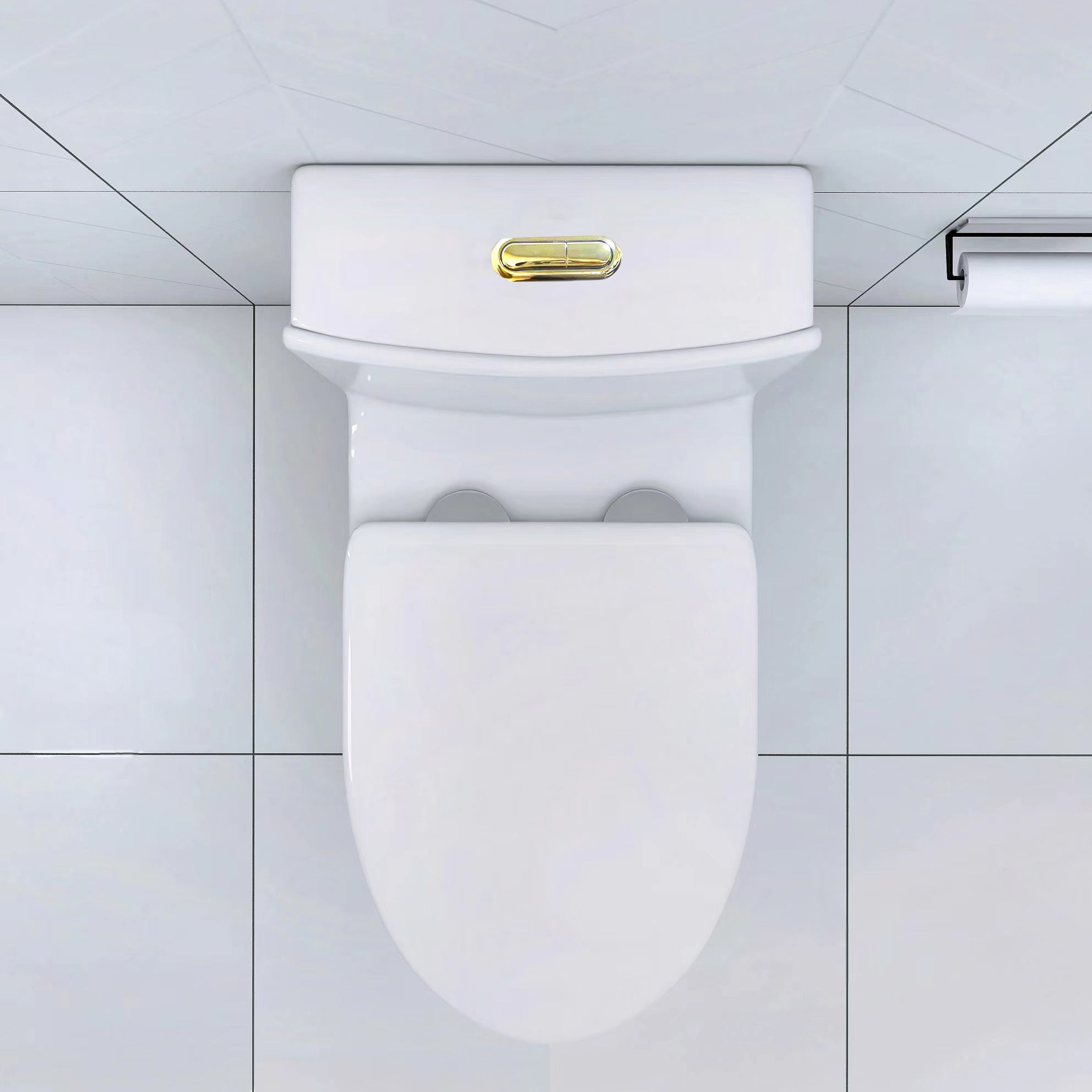 Elongated One Piece Toilet White