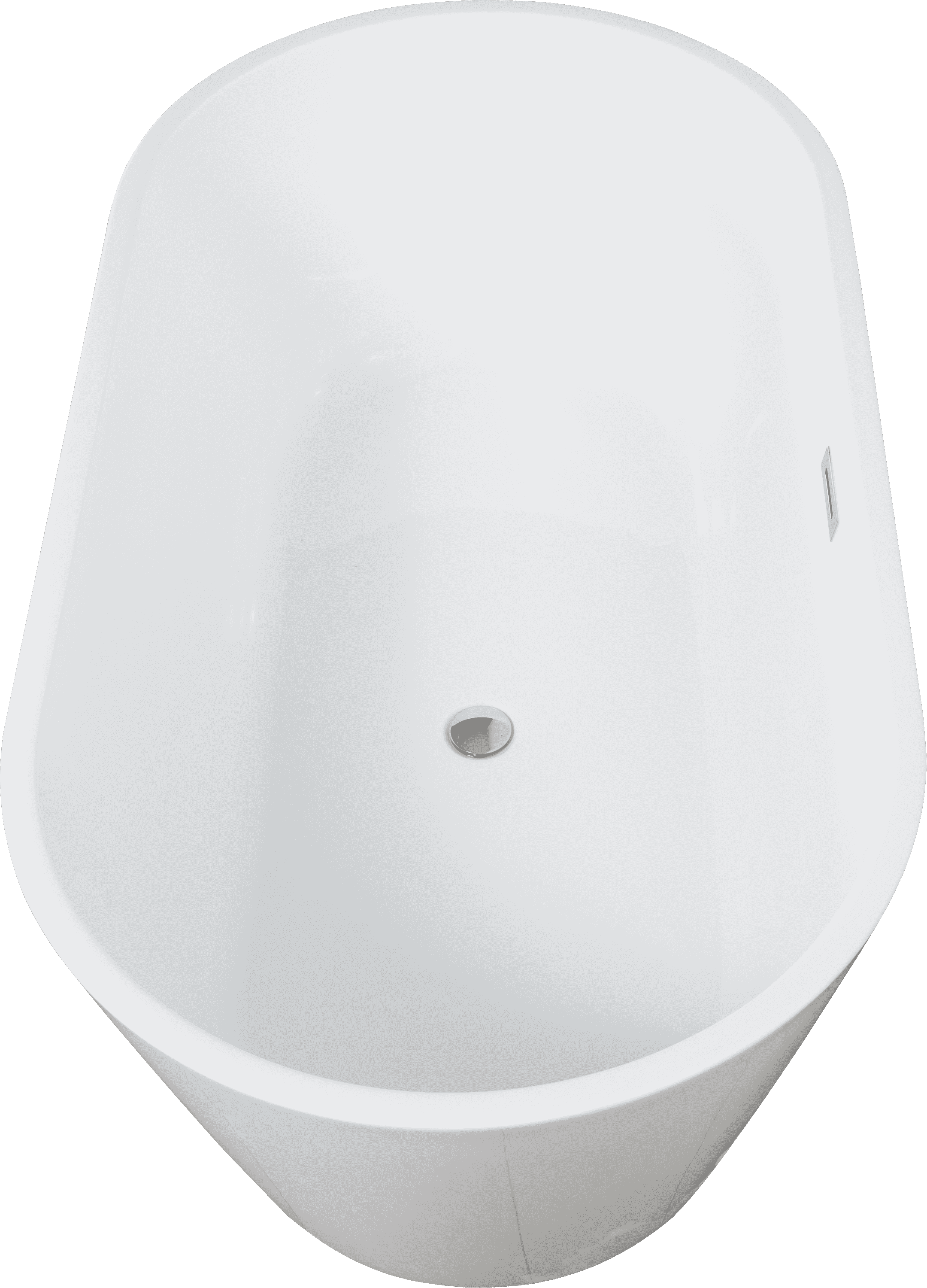 63" Acrylic Freestanding Soaking Bathtub with Chrome Overflow and Drain, cUPC Certified 63" L x 31.1" W, Glossy White 22A02-63