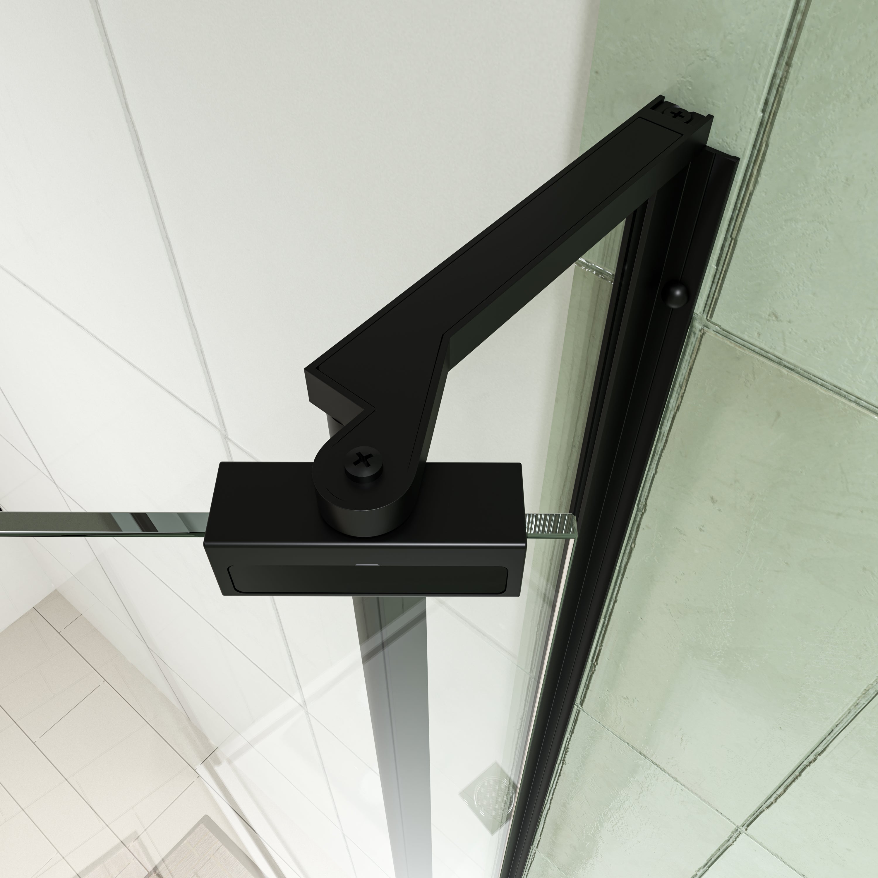 32-36 x 72 in Universal Pivot Shower Door - 32-36 x 72 in / Matte Black view 5