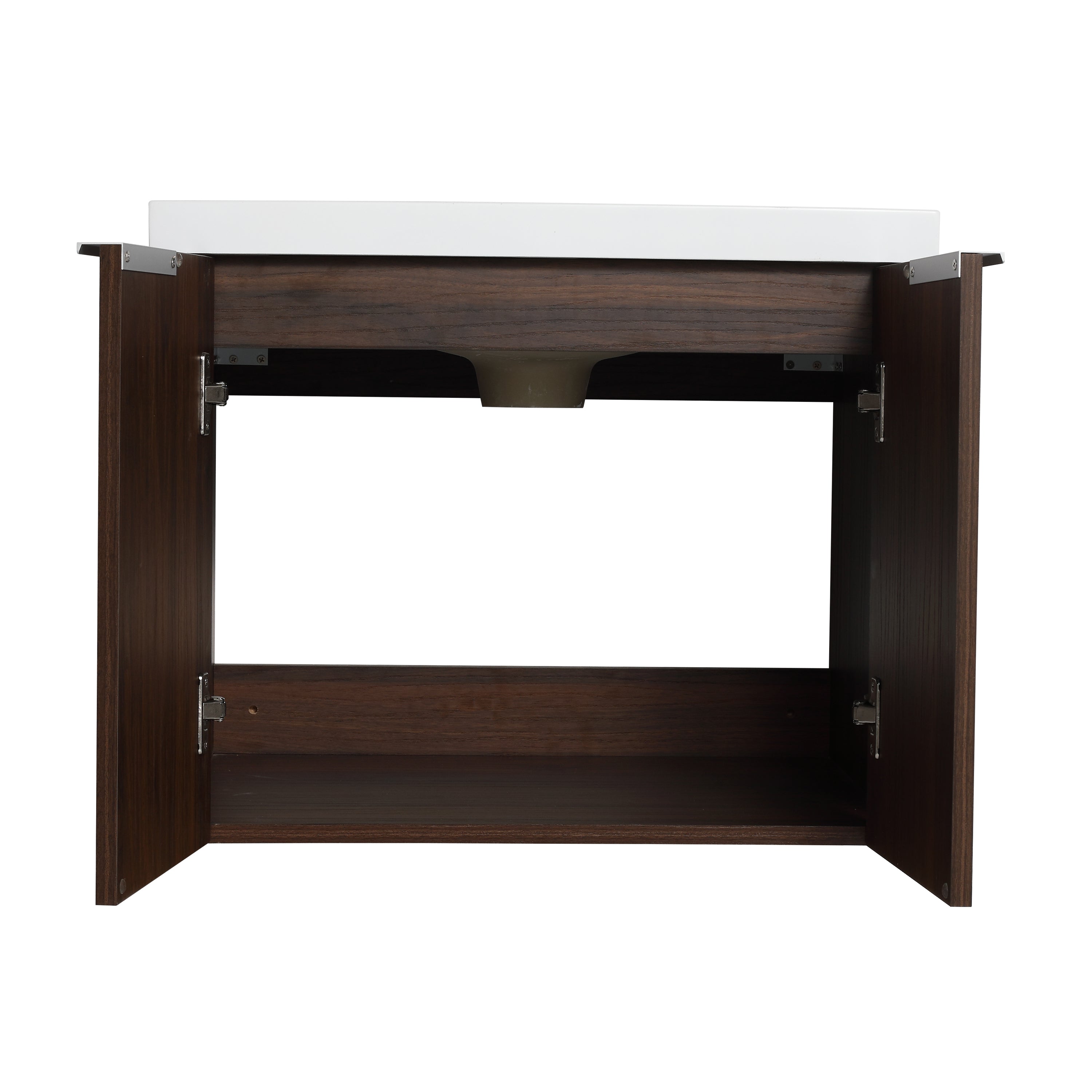 Bathroom Cabinet With Sink,Soft Close Doors,Float Mounting Design,24 Inch For Small Bathroom,24x18-00624CAW(KD-Packing)