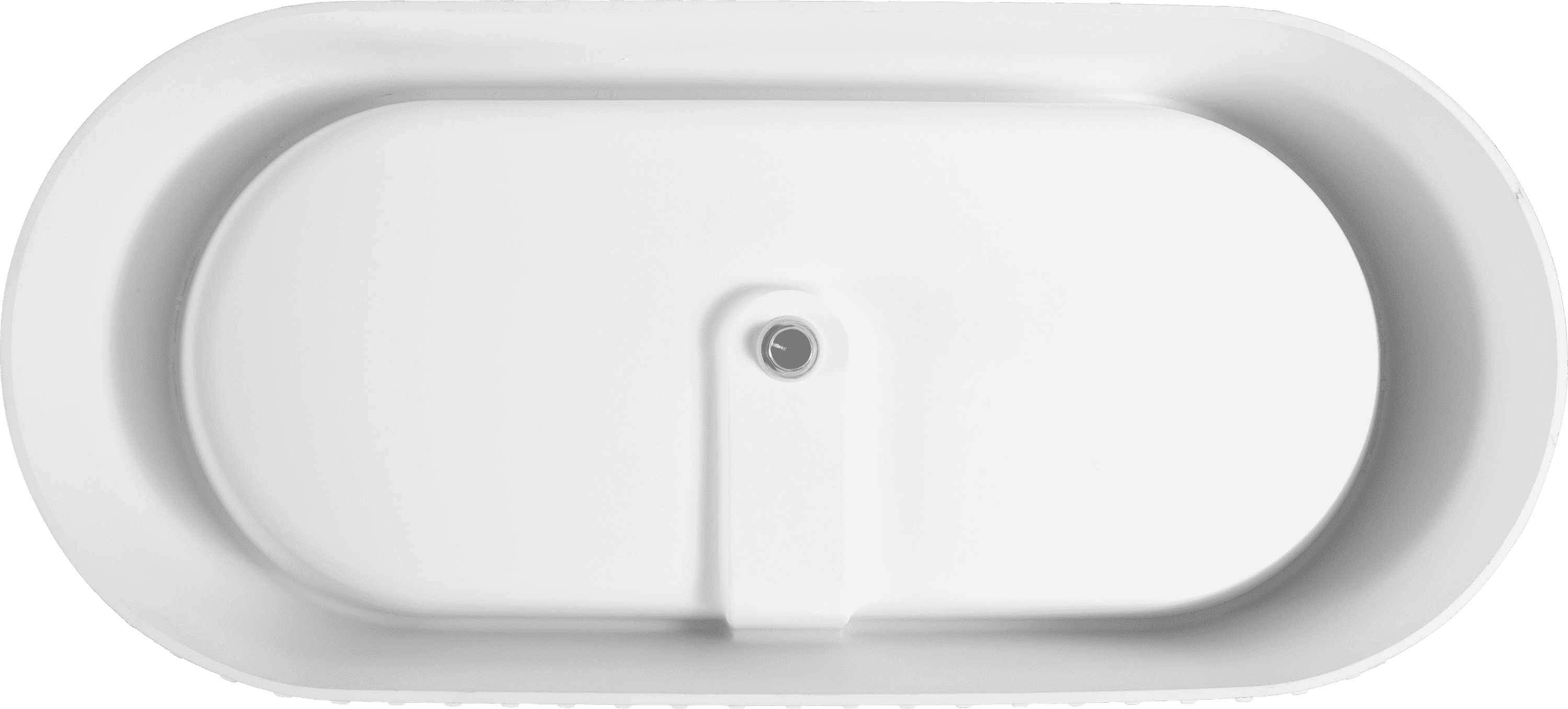 67" Freestanding Solid Surface Bathtub, Luxury Engineered Stone Resin Freestanding Soaking Bathtub with Overflow and Pop-up Drain cUPC Certified, Matte White 23S13-67