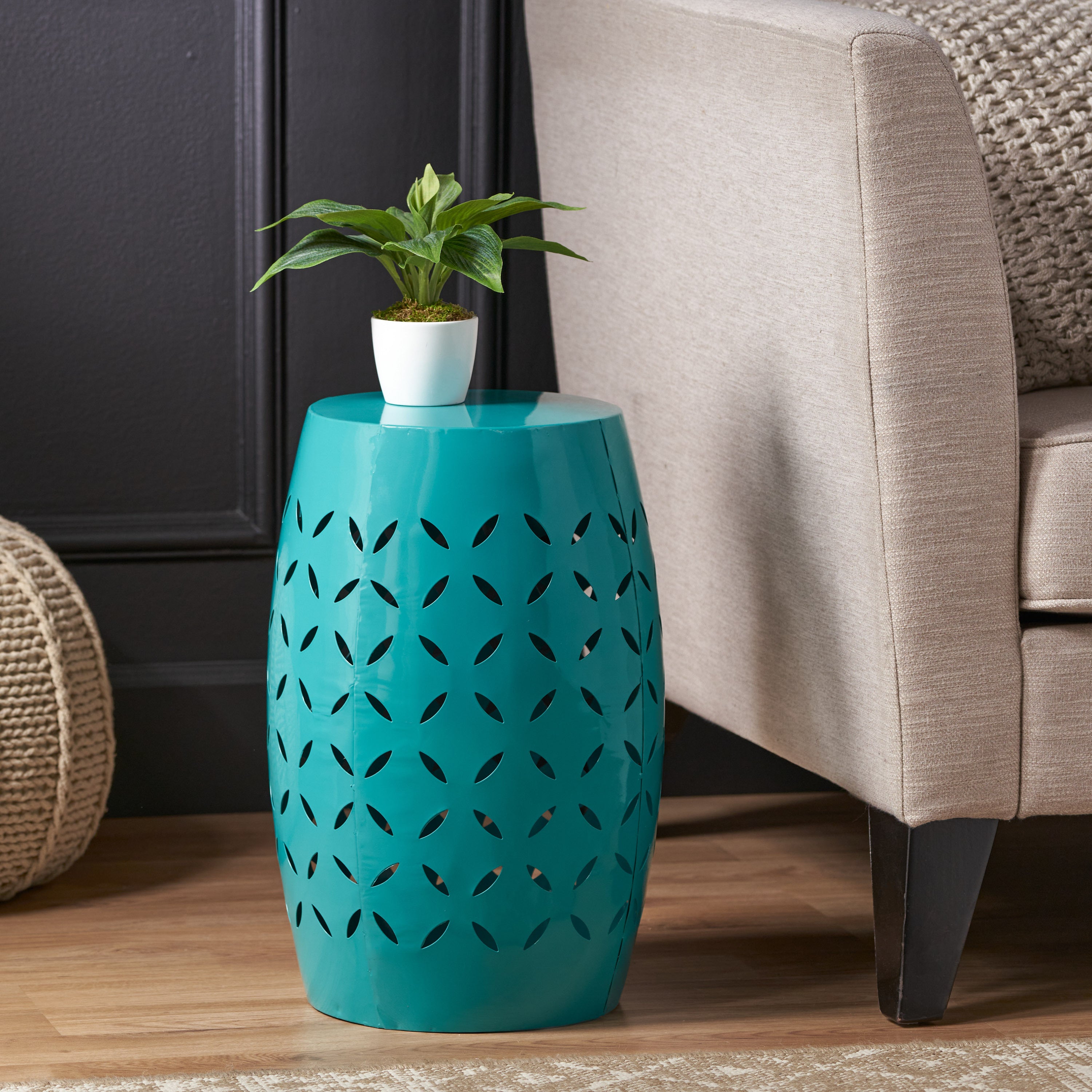 LILAC 12" SIDE TABLE - TEAL