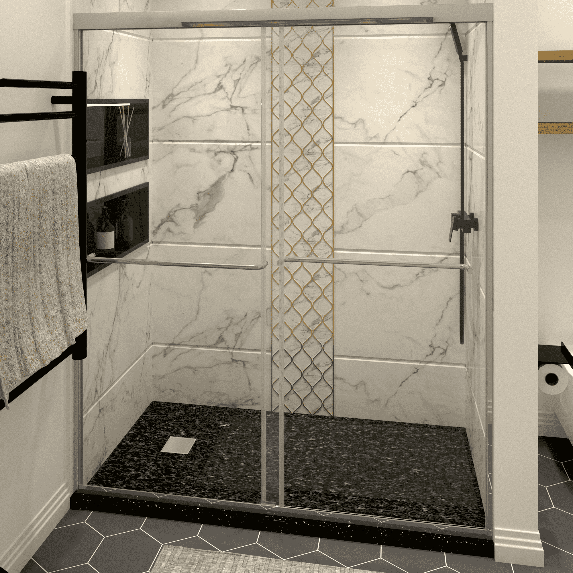 SHOWER DOORS 48"W X 70"H