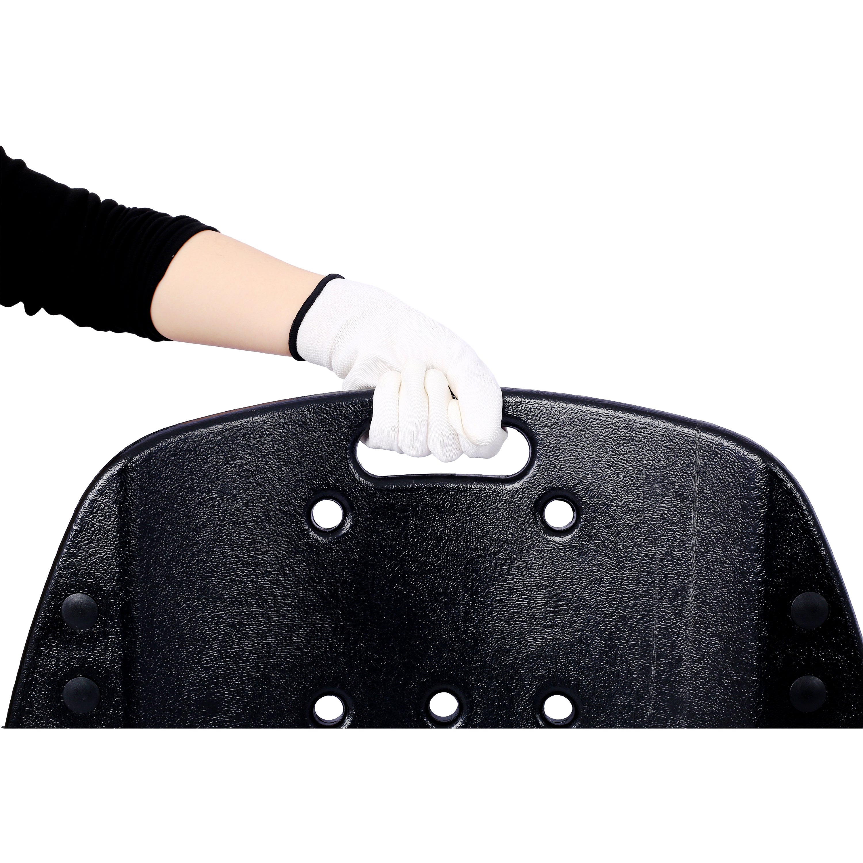 Plastic Creeper 48 Inch - Blow Molded Ergonomic HDPE Body with Padded Headrest & Dual Tool Trays - 440 Lbs Capacity BLACK