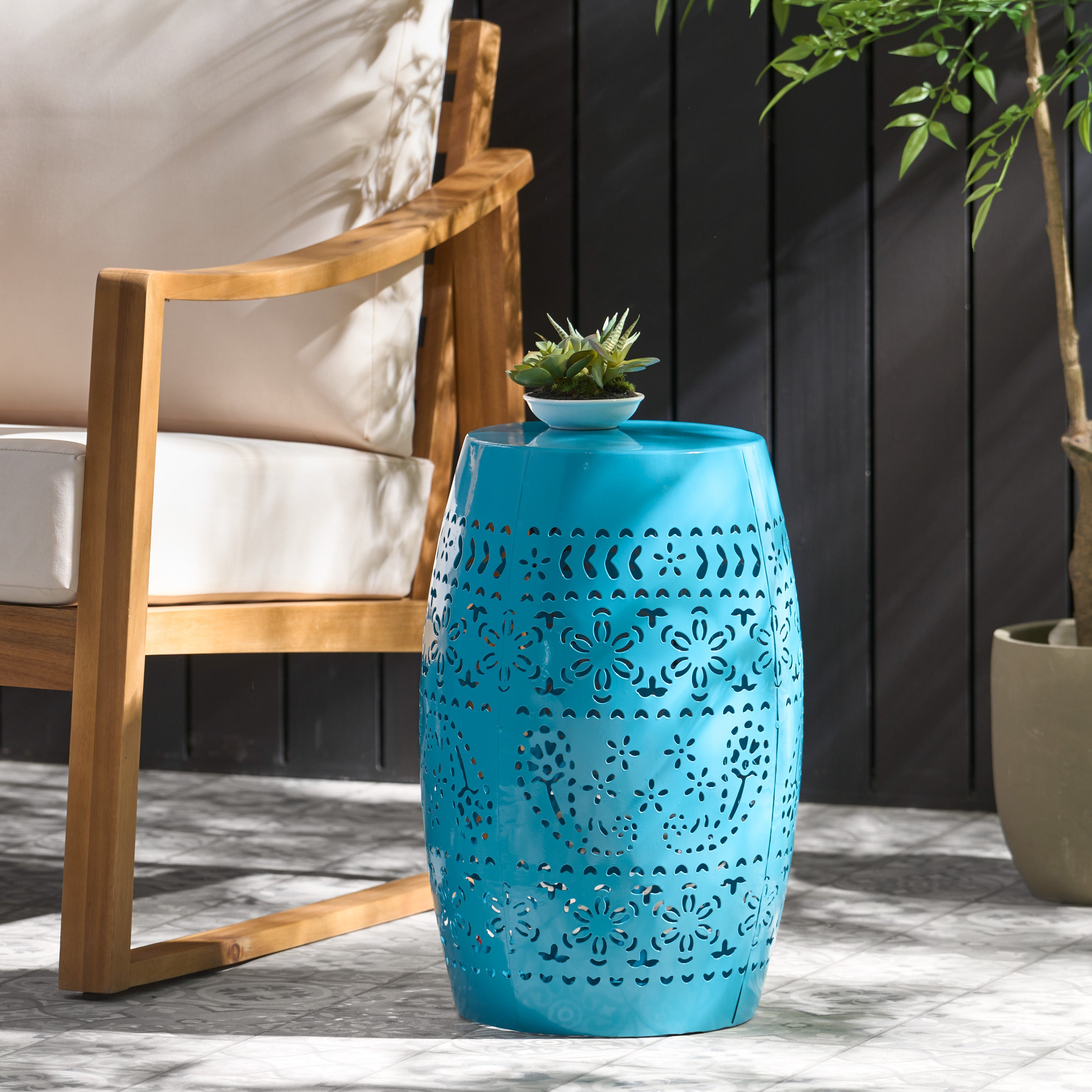 RUBY 12" SIDE TABLE - BLUE