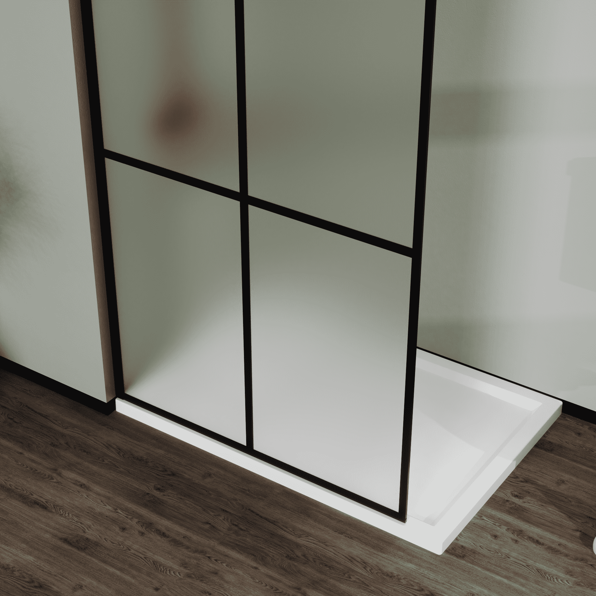 Goodyo 34"W X 72"H Shower Screen Door Frost Tempered Glass